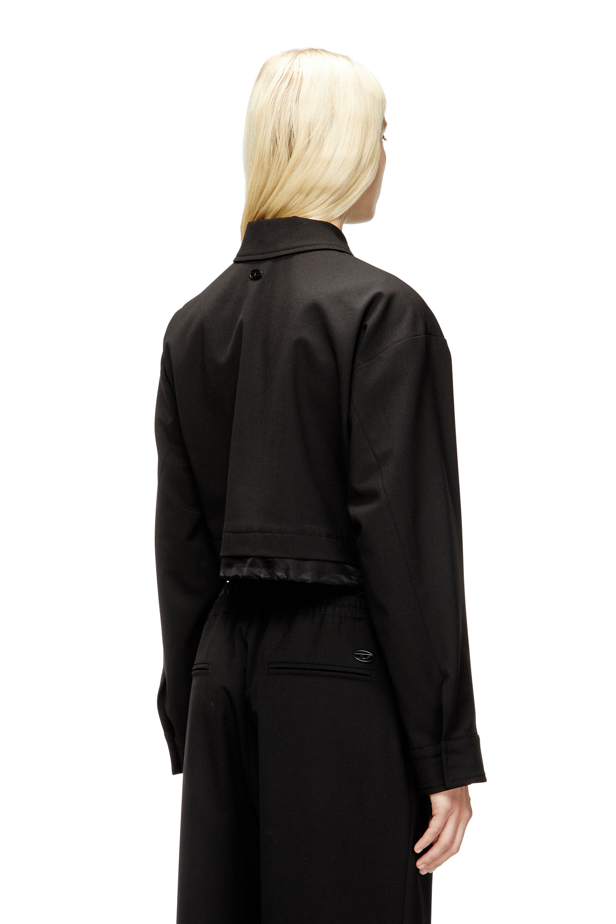 【美品】DIESEL ノーカラーブラックジャケット WEB限定/OUTLET】【RBC】【春夏】ノーカラージャケット/ブラック