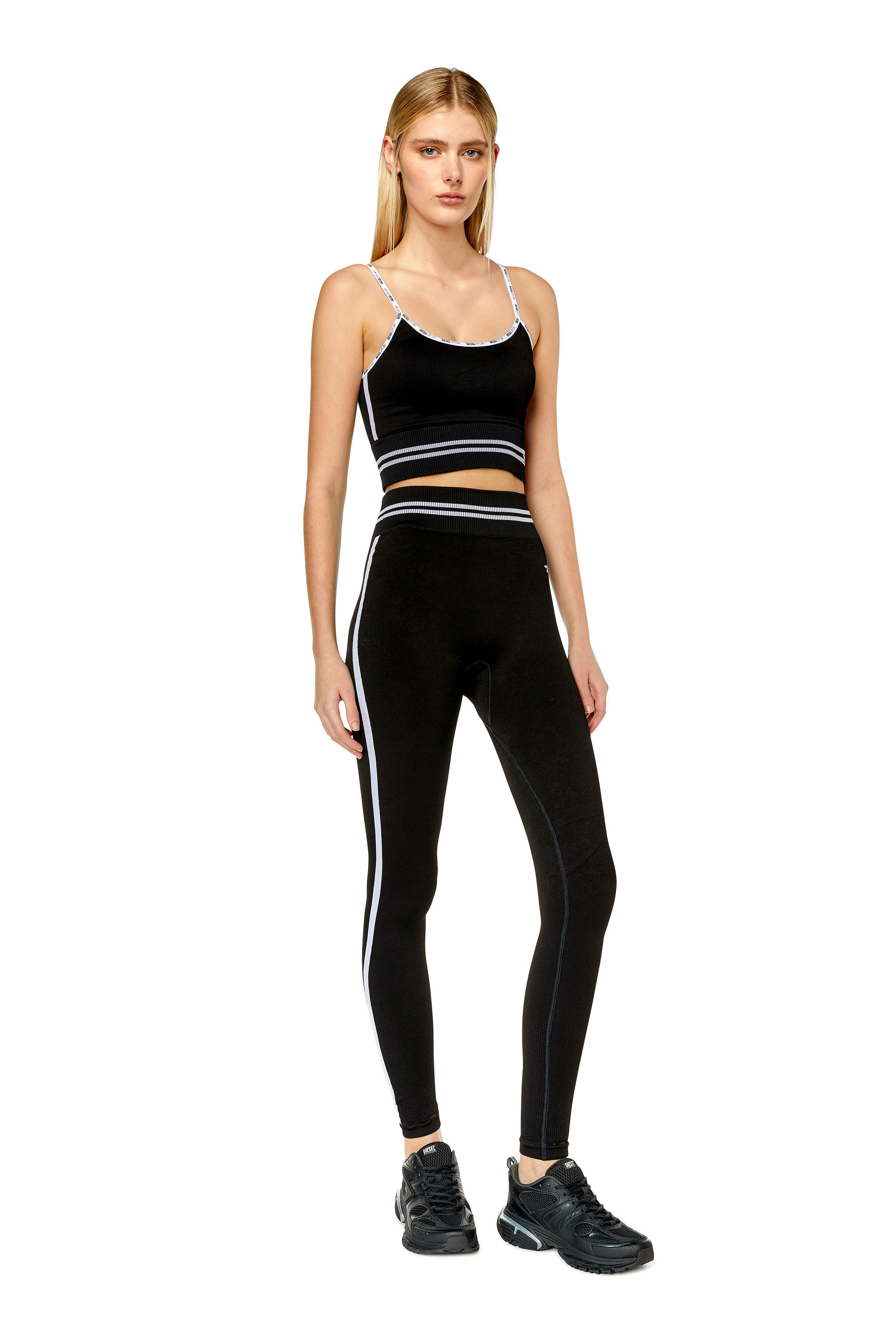 Diesel - AWSB-LOYCE-WT30, Female's レギンス アスレジャー スポーツ in ブラック - 1