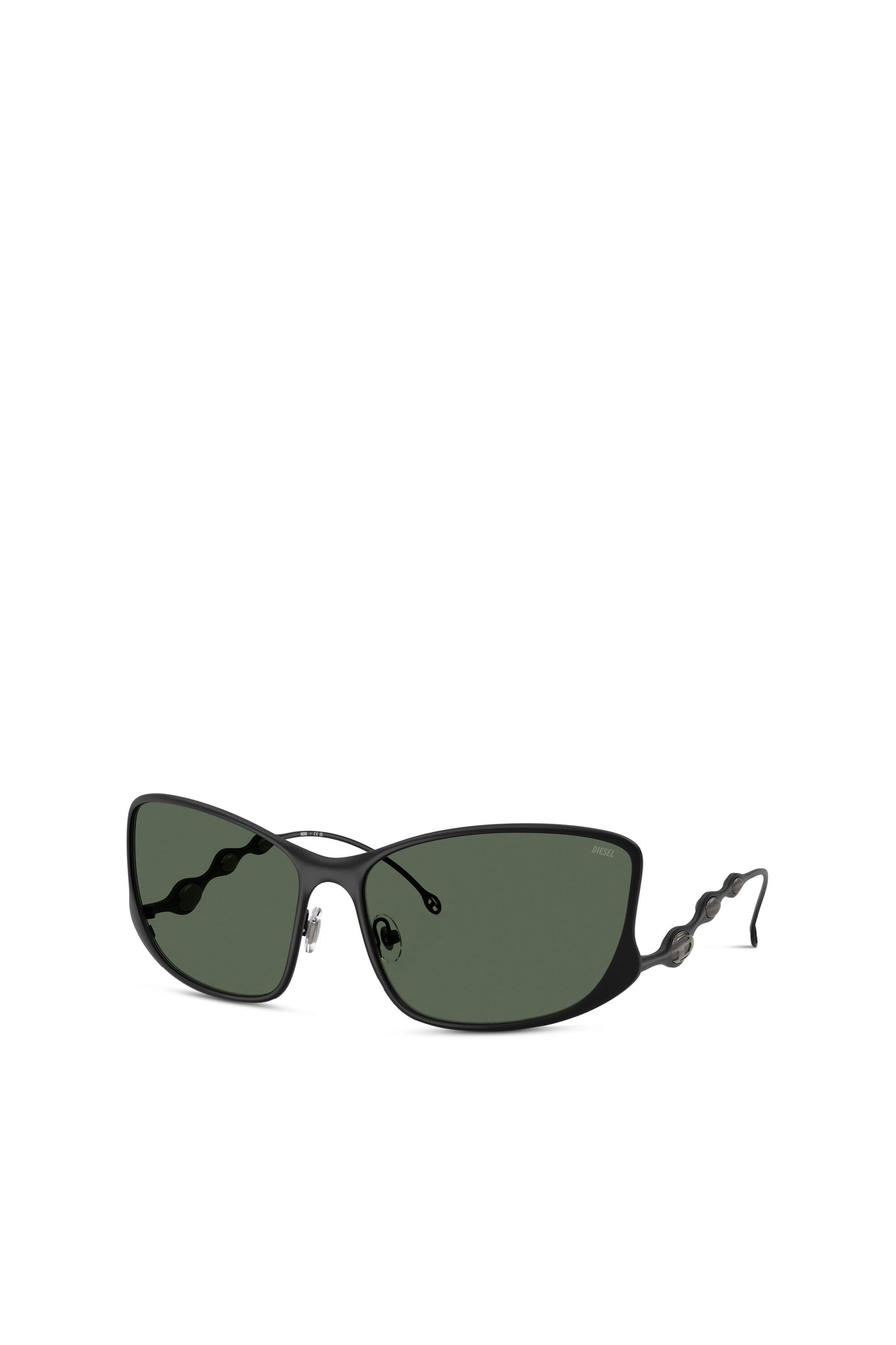 Diesel - 0DL1013, Unisex's Rectangle sunglasses in ダークグリーン - 4