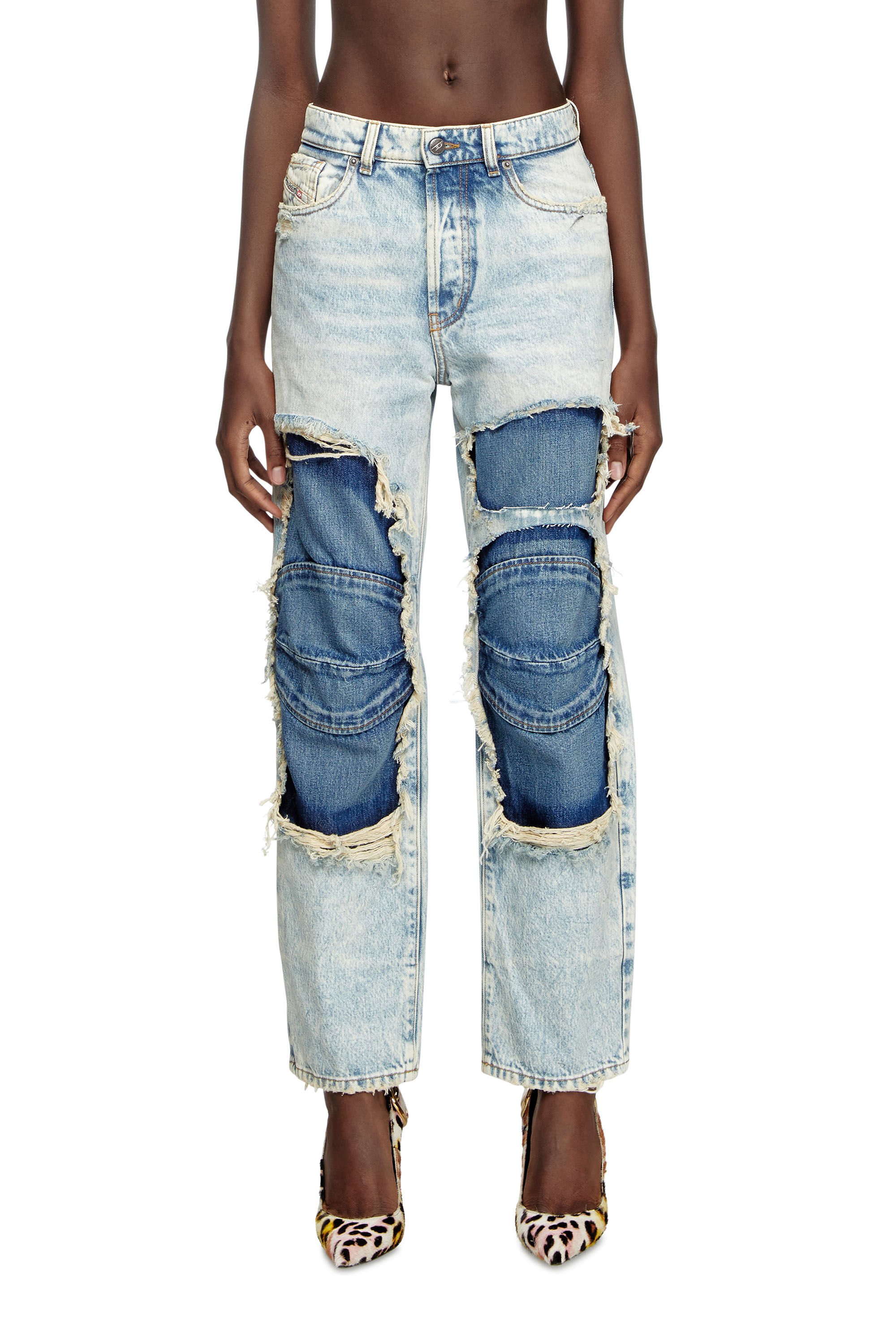 Diesel - Unisex's Relaxed Jeans D-Fire 0AJEN, ライトブルー - 6