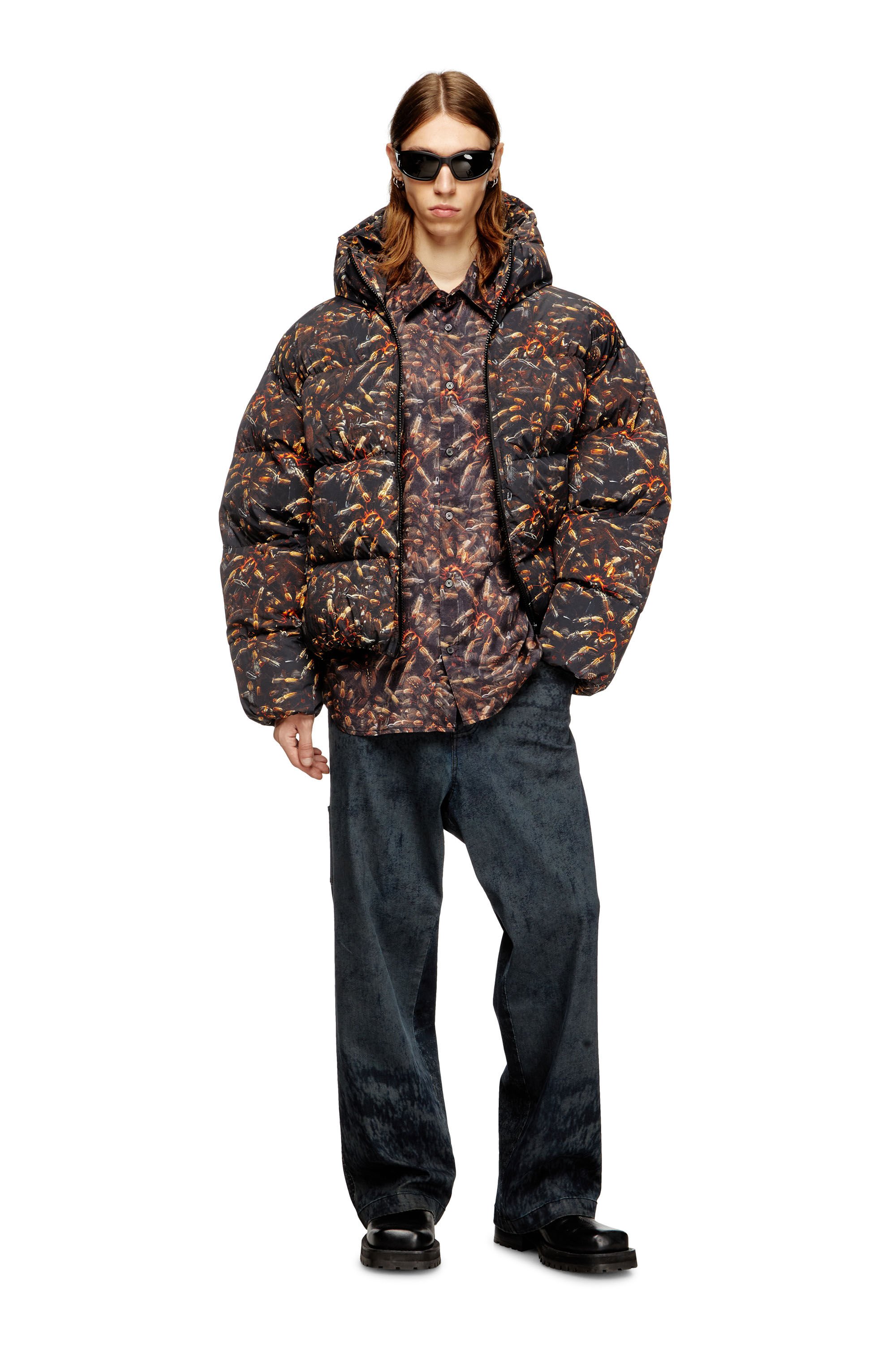 Diesel - S-SIMPLY-SPIDER-PJBK, Male's 長袖シャツ in ブラック/ブラウン - 1