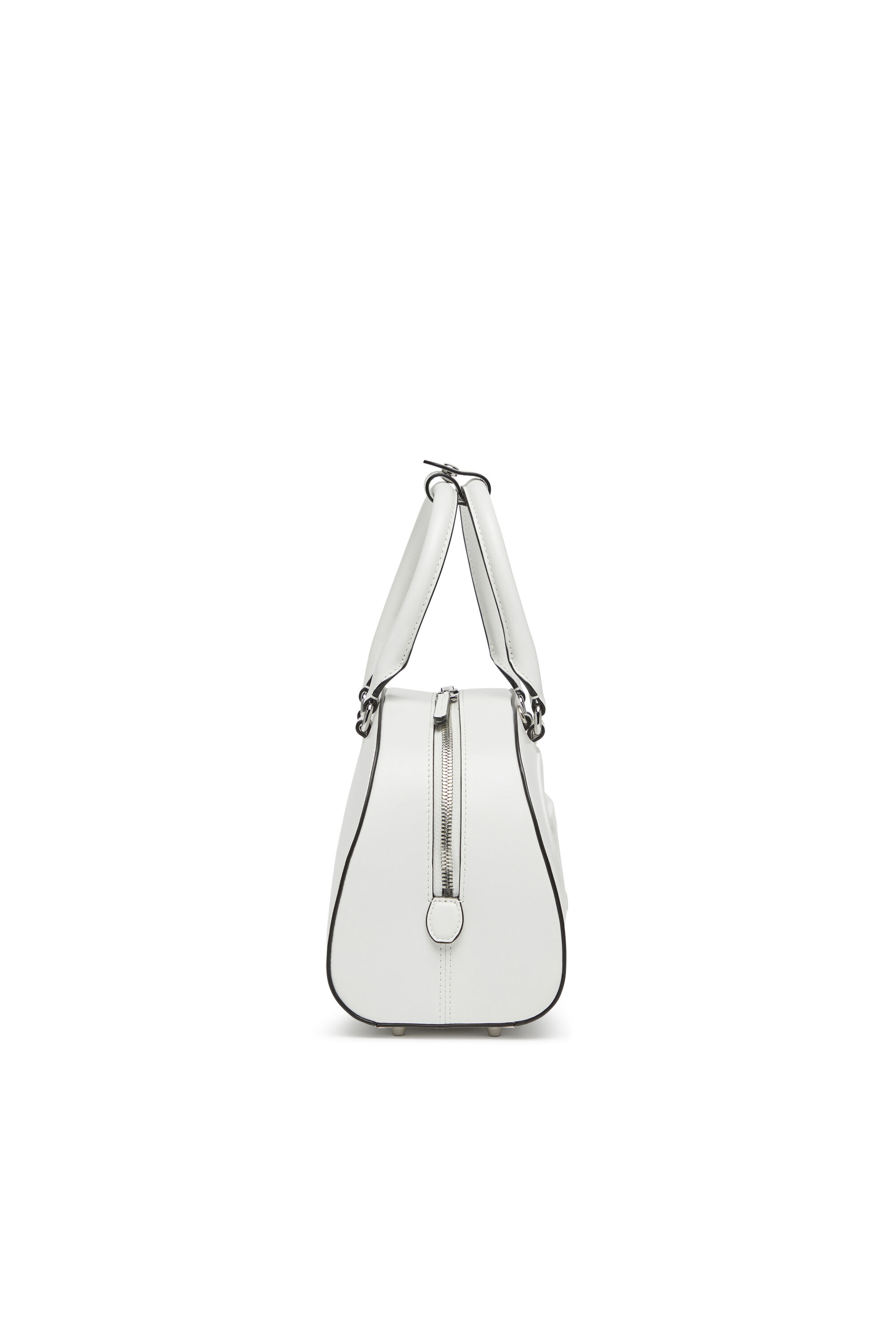 Diesel - 1DR DOME TOP HANDLE, Female's Leather bowling bag in ホワイト - 3