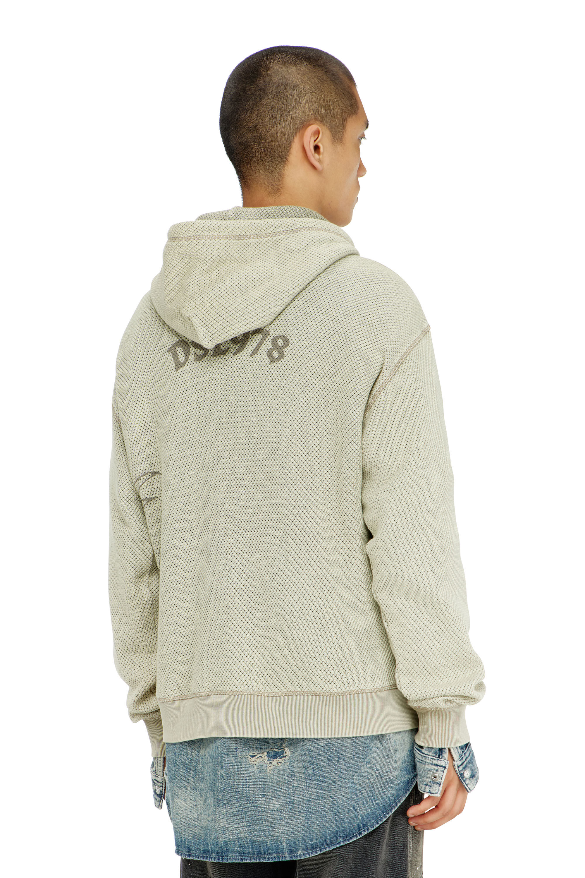 Diesel - S-NORM-HOOD-AA1, Male's プルオーバーパーカー in ベージュ - 4