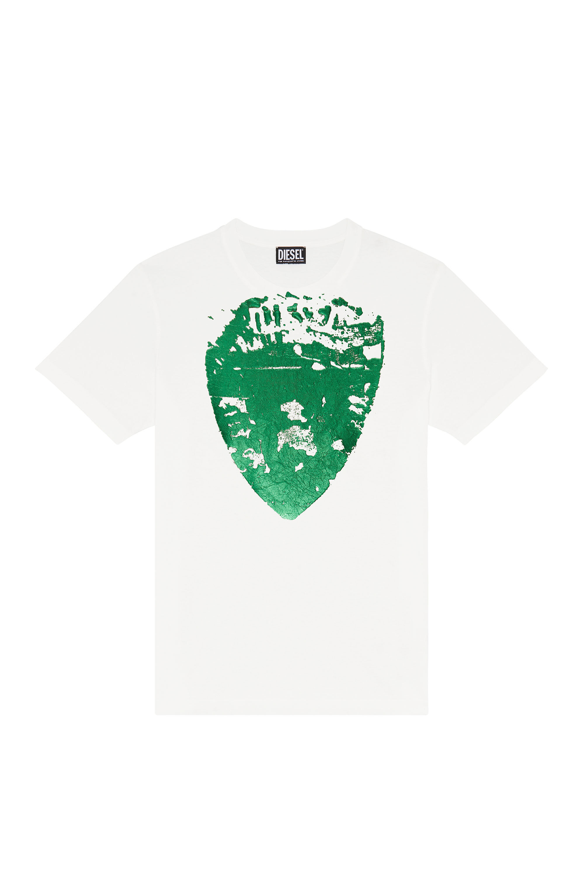 Diesel - T-DIEGOR-G11, Male's Tシャツ ガーメントダイ スリムフィット in ホワイト - 2