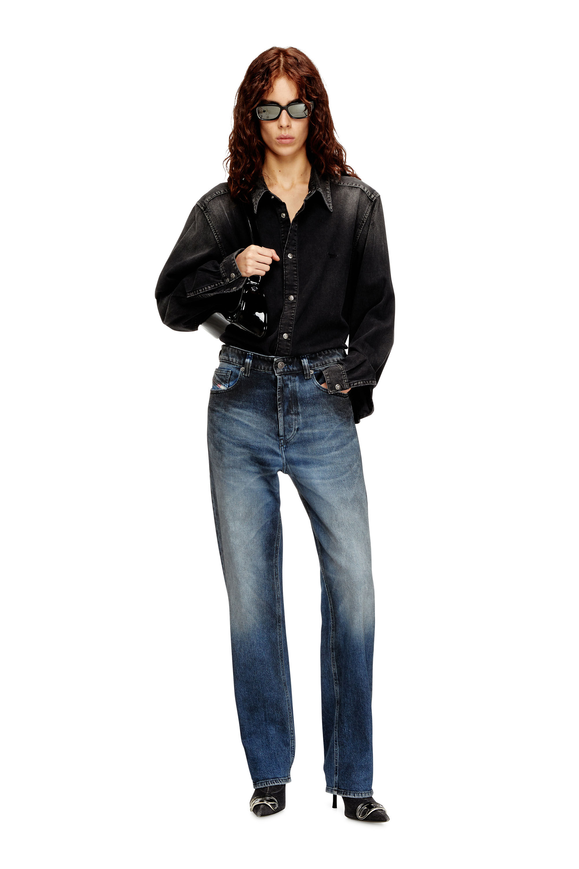 Diesel - Female's Regular Jeans 1988 D-Ark 09N53, ミディアムブルー - 1