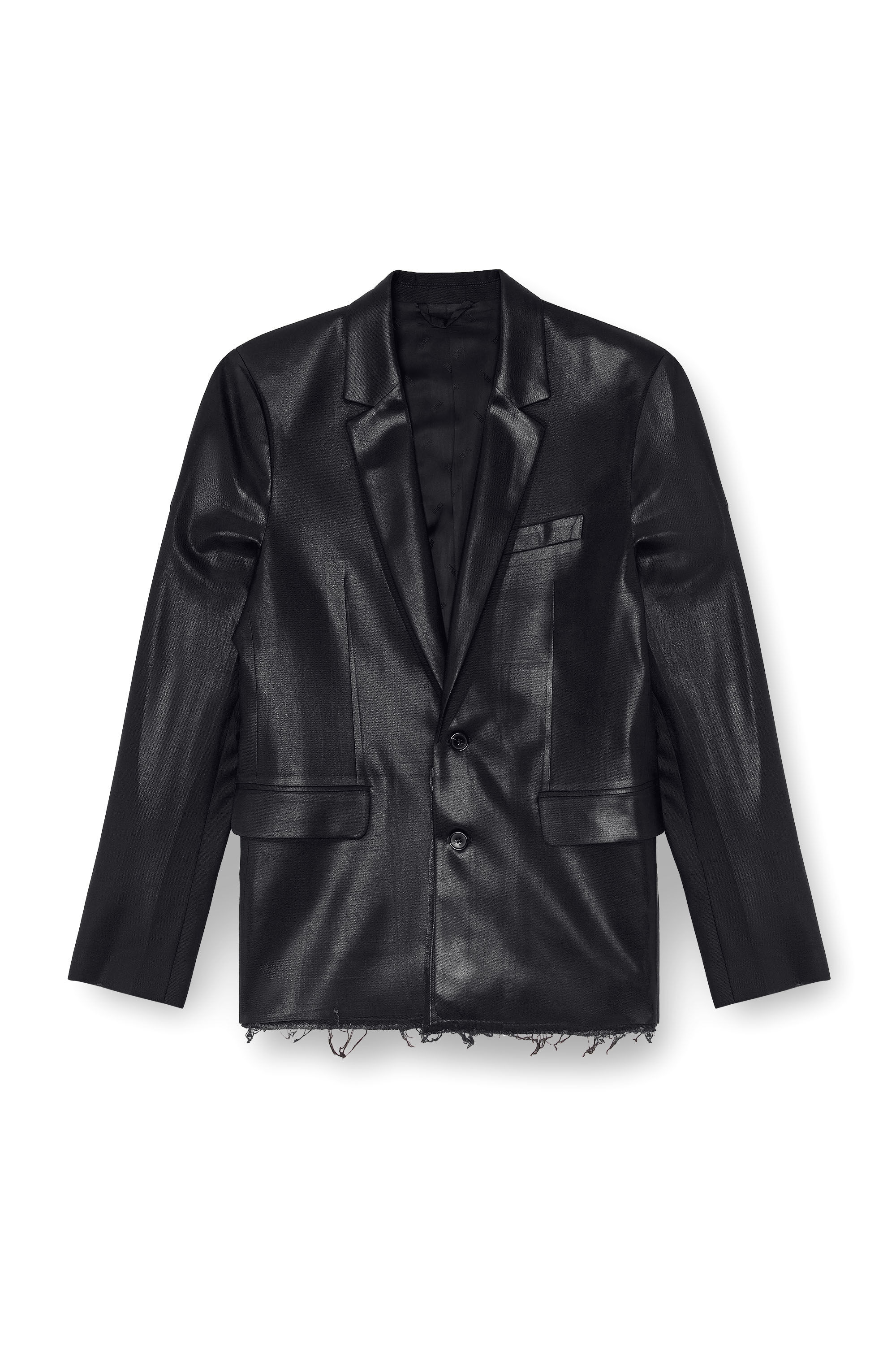 Diesel - J-PHONIX-DENIM, Male's Suit jacket with coated front in ブラック - 2