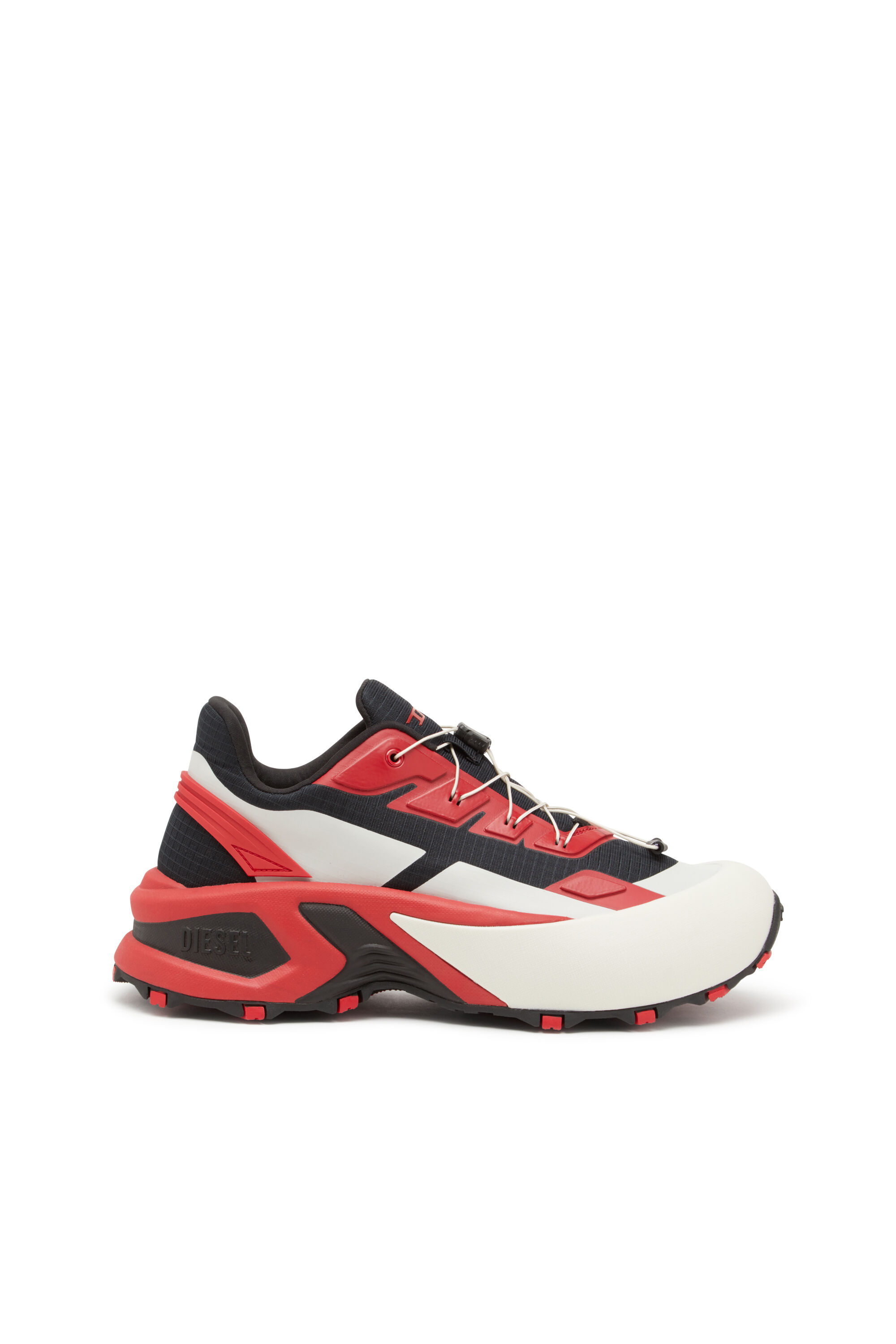 Diesel - D-CAGE RUNNER, Male's D-Cage Runner-Sneakers in TPU-trimmed ripstop in ブラック/レッド - 2