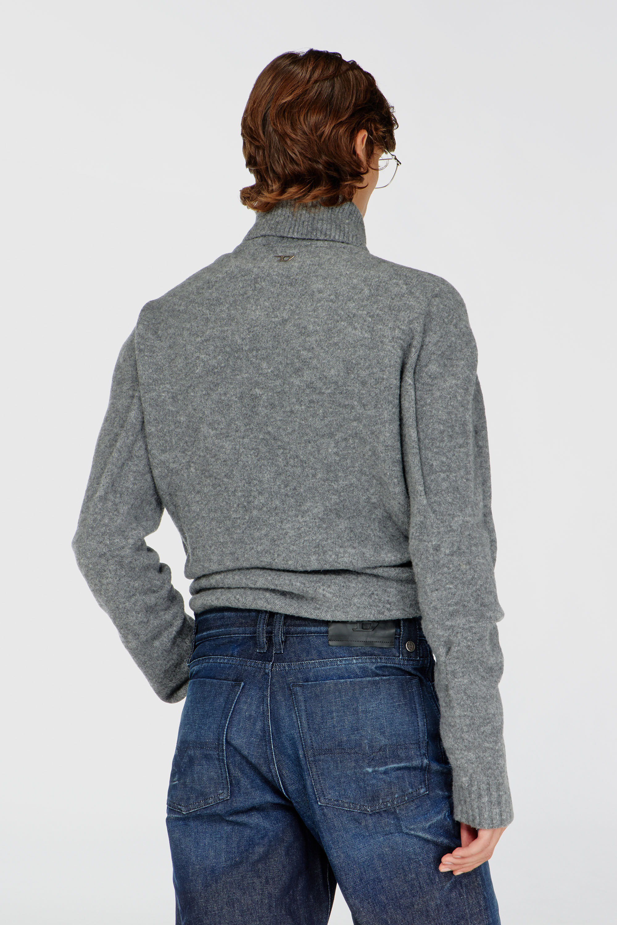 K-ANDREW Button-neck jumper in wrinkled boiled knit｜ToBeDefined