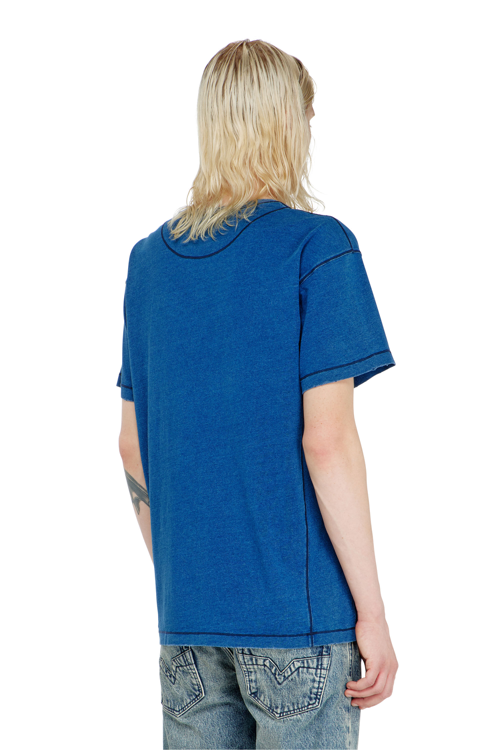 Diesel - T-NOX, Male's Tシャツ in ミディアムブルー - 4