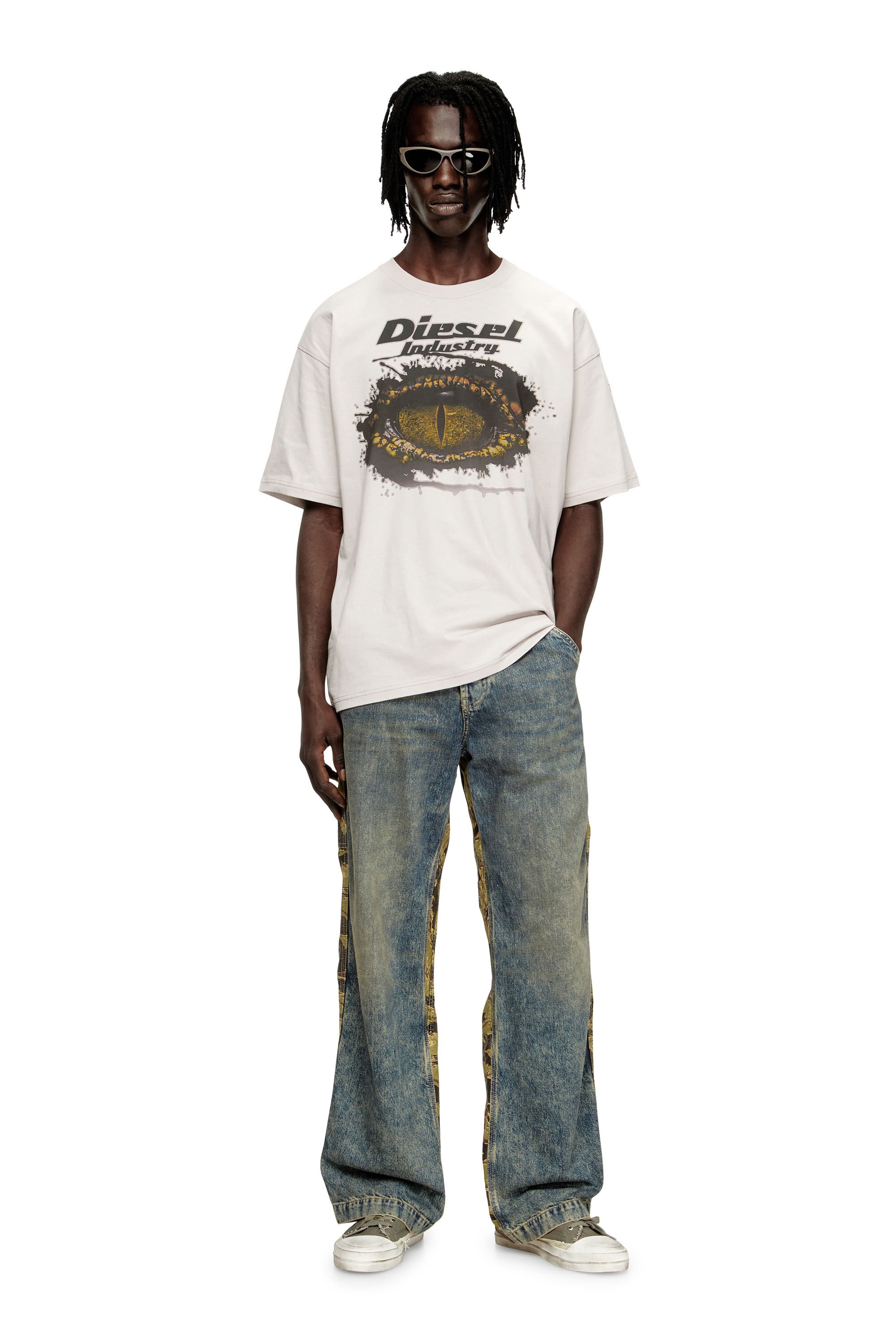 Diesel - T-BOXT-T25, Male's Tシャツ in ライトグレー - 1