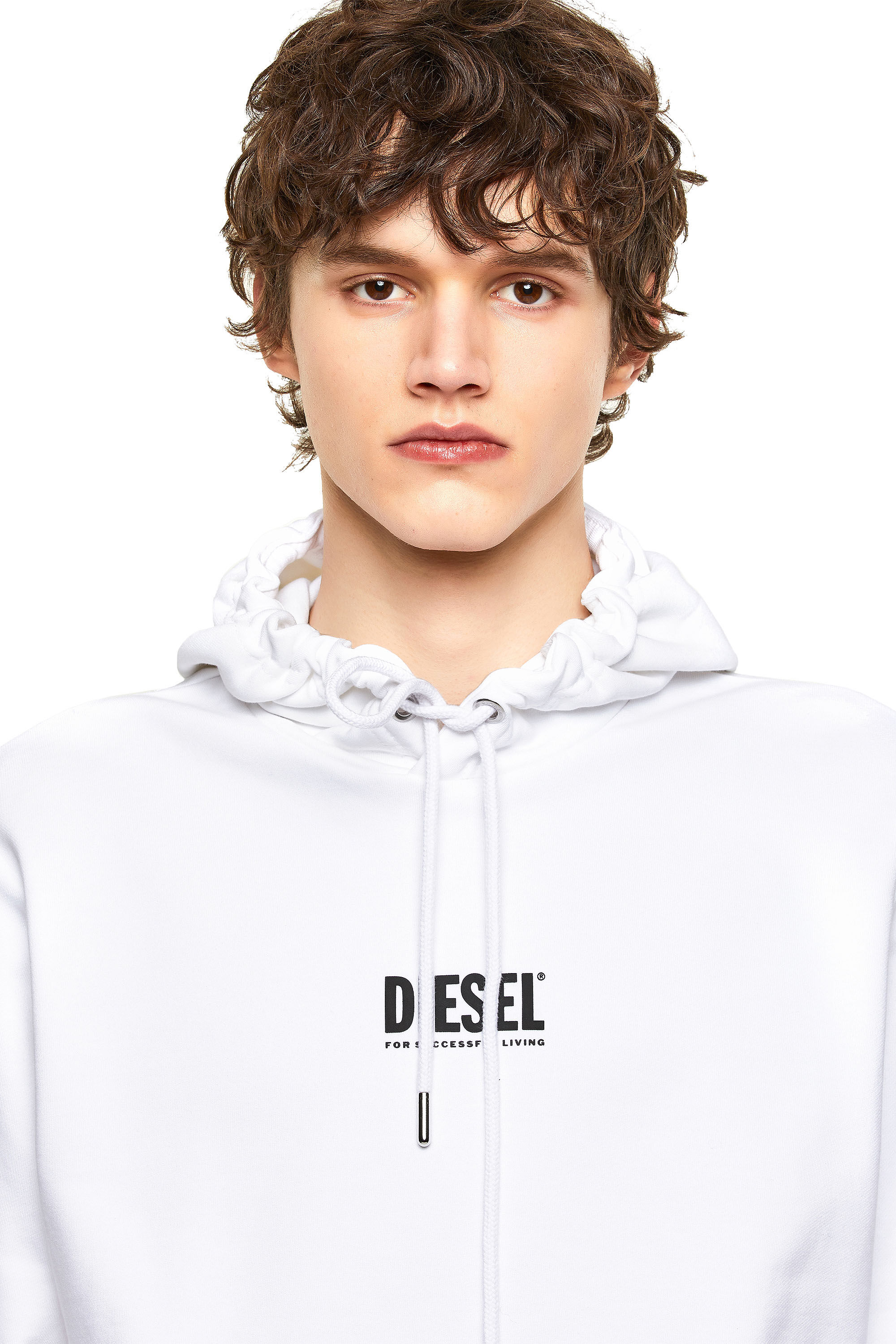 Diesel - S-GIRK-HOOD-SMALLOGO, ホワイト - Image 4