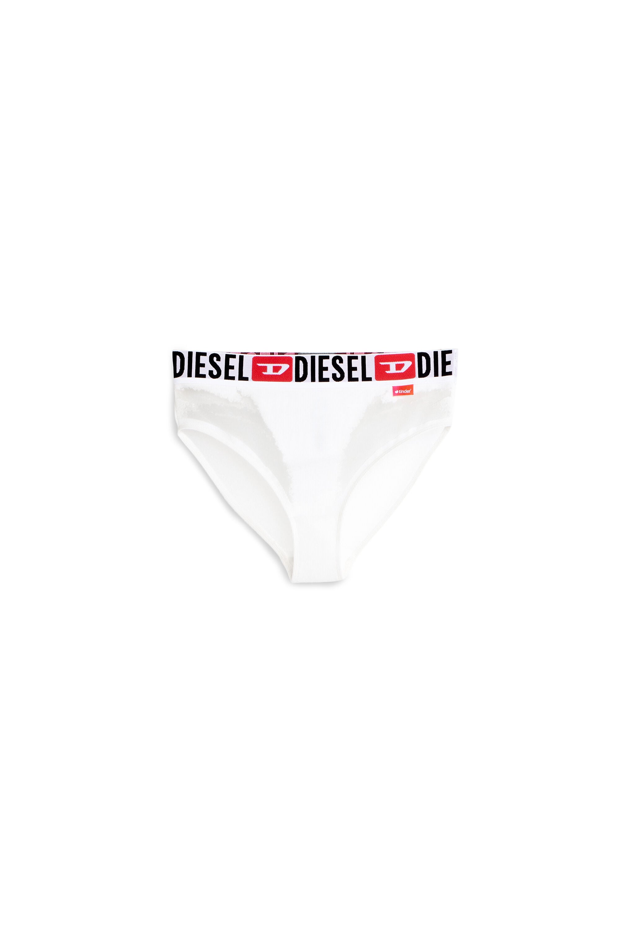 Diesel - PR-SAM-D-CORE, Female's Briefs with sheer devor&eacute; effect in ホワイト - 2