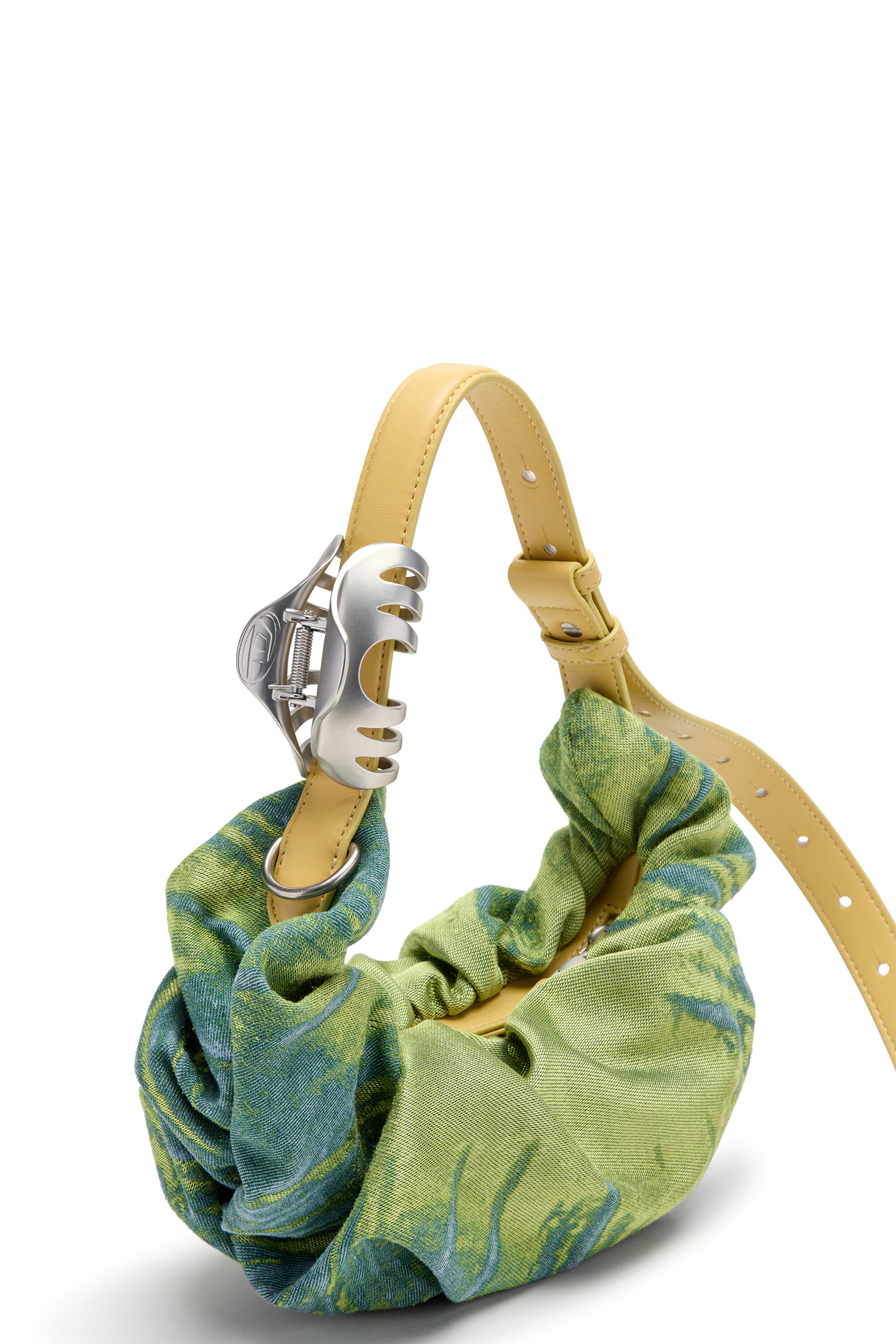 GRAB-D HOBO S Grab-D-Small scrunched hobo bag in satin denim