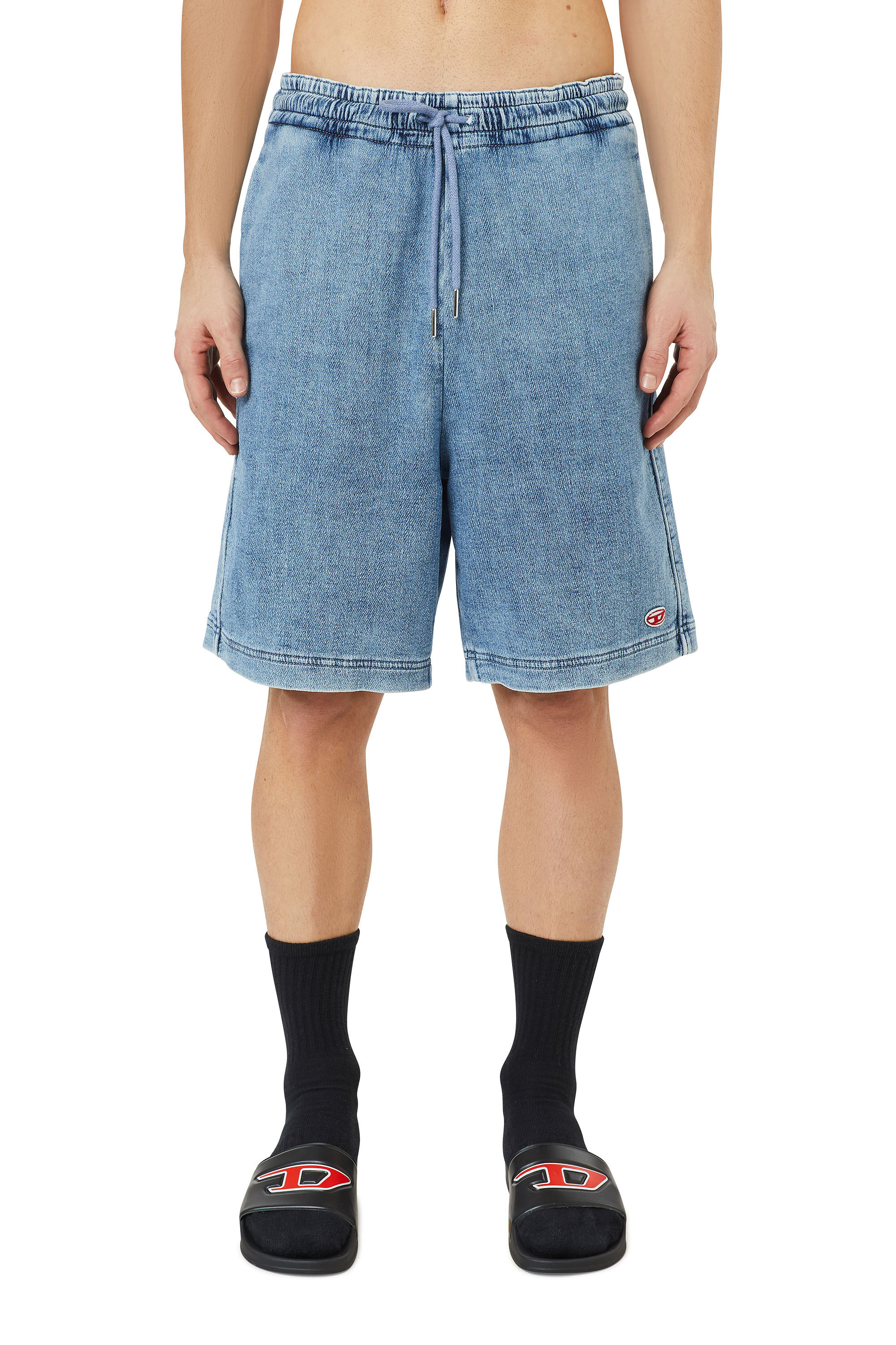 Diesel - D-BOXY TRACK DENIM SHORTS, ライトブルー - Image 3