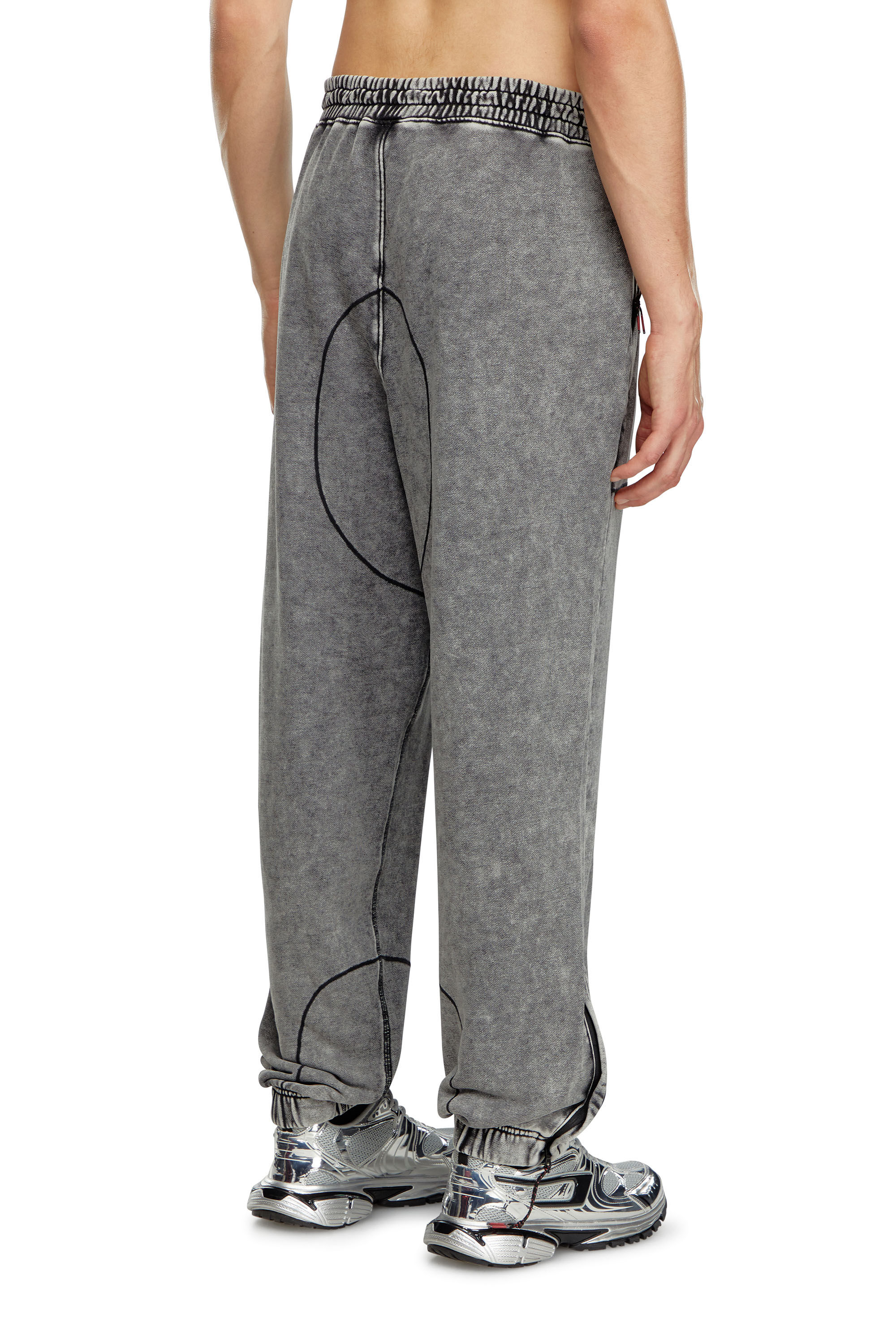 AMSB-QUENTIN-HT57 Faded track pants with toggle waist｜グレー｜メンズ｜DIESEL