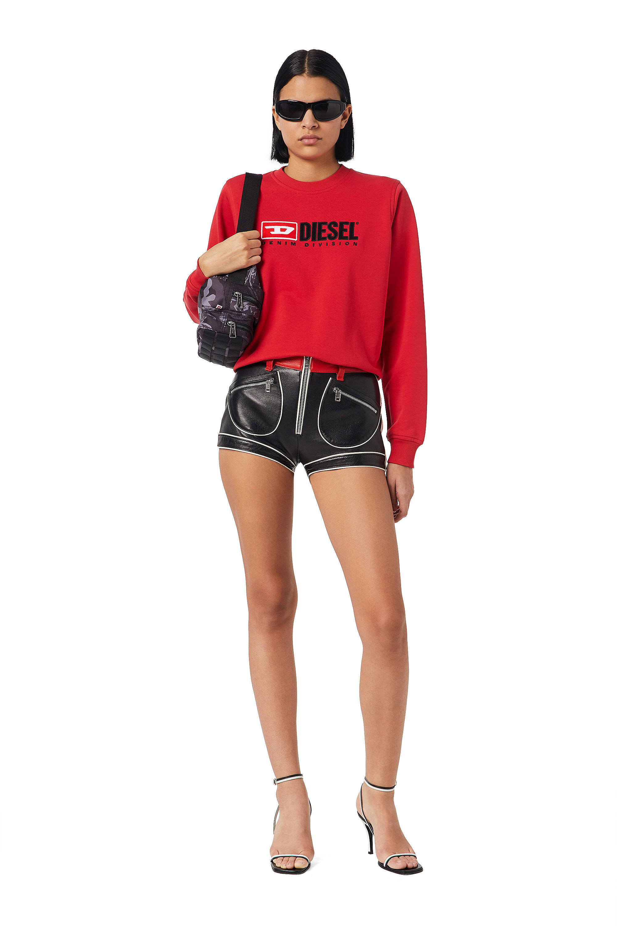 Diesel - F-REGGY-DIV, Female's Denim Division sweatshirt in レッド - 1