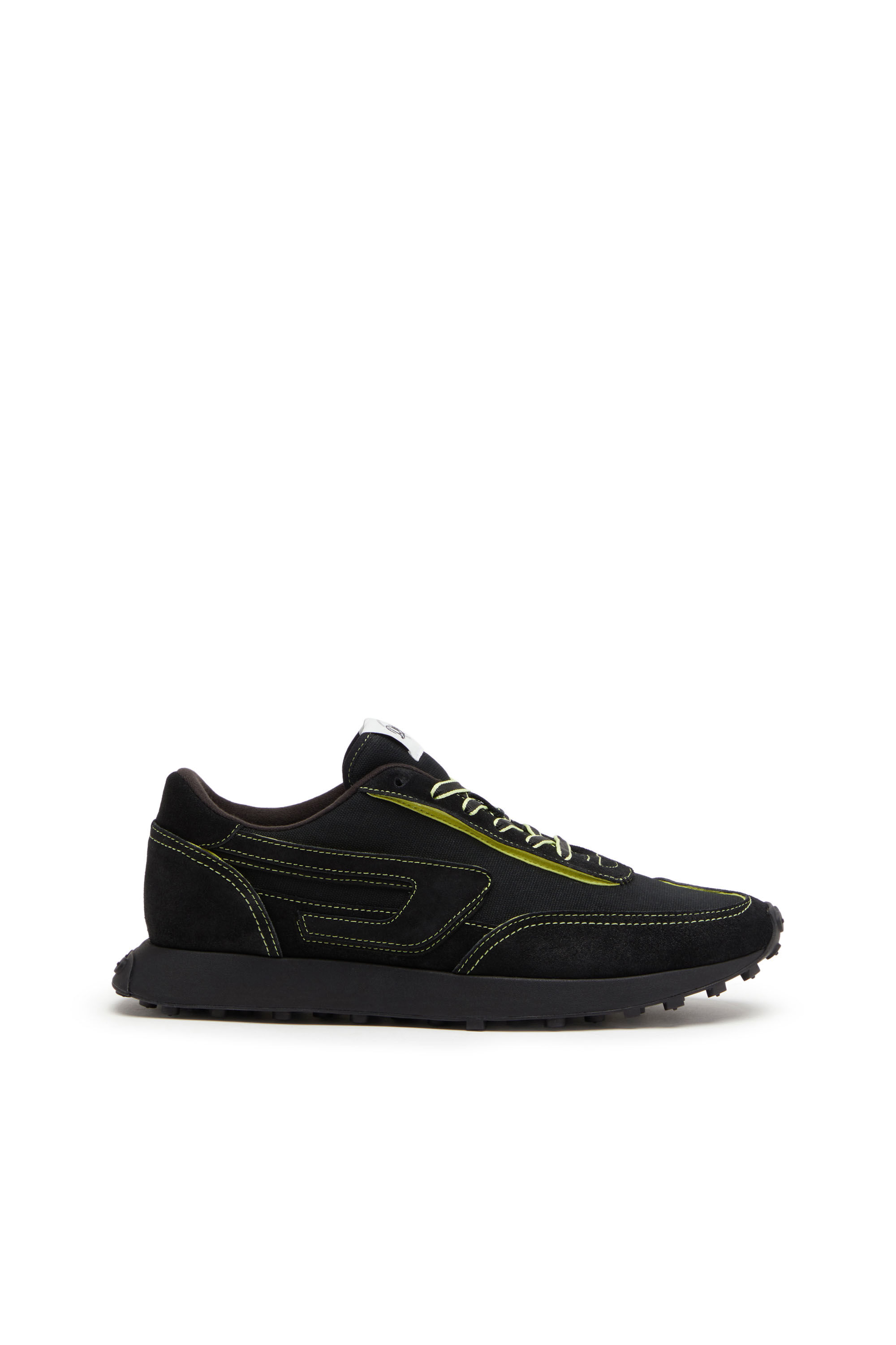 Diesel - S-RACER LC X, Male's スウェード キャンバス ローカットスニーカー - S-Racer Lc X in ブラック - 2