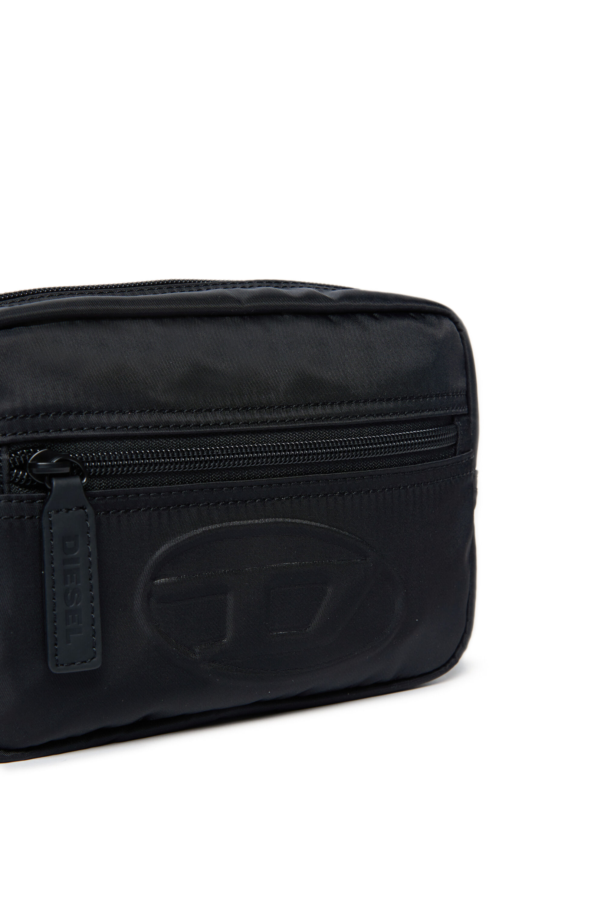 Diesel - WDEMBOSSED, Unisex's Nylon belt bag with embossed logo in ブラック - 4