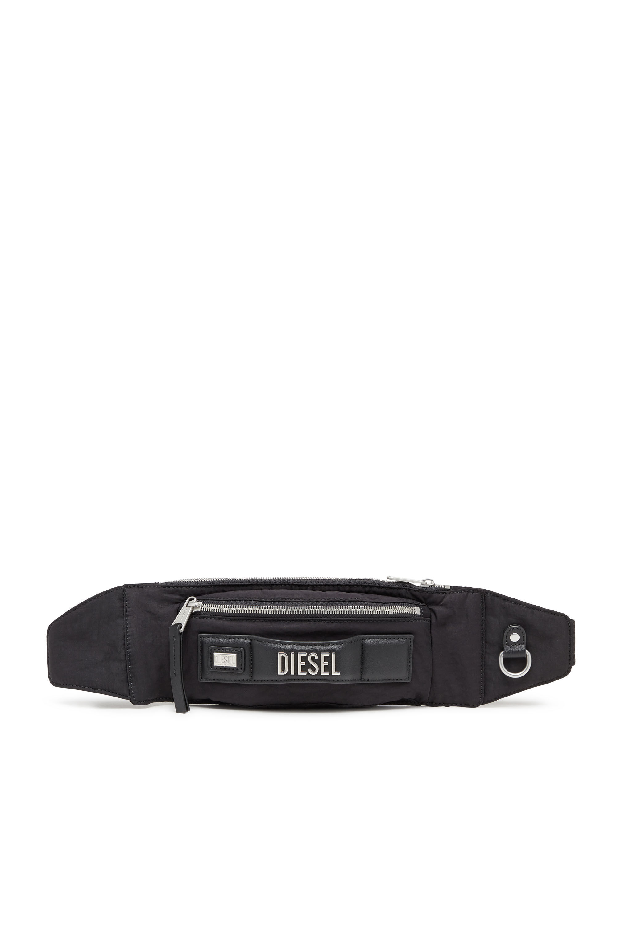 Diesel - LOGOS BELT BAG, Male's Logos-Belt bag in recycled nylon in ブラック - 2