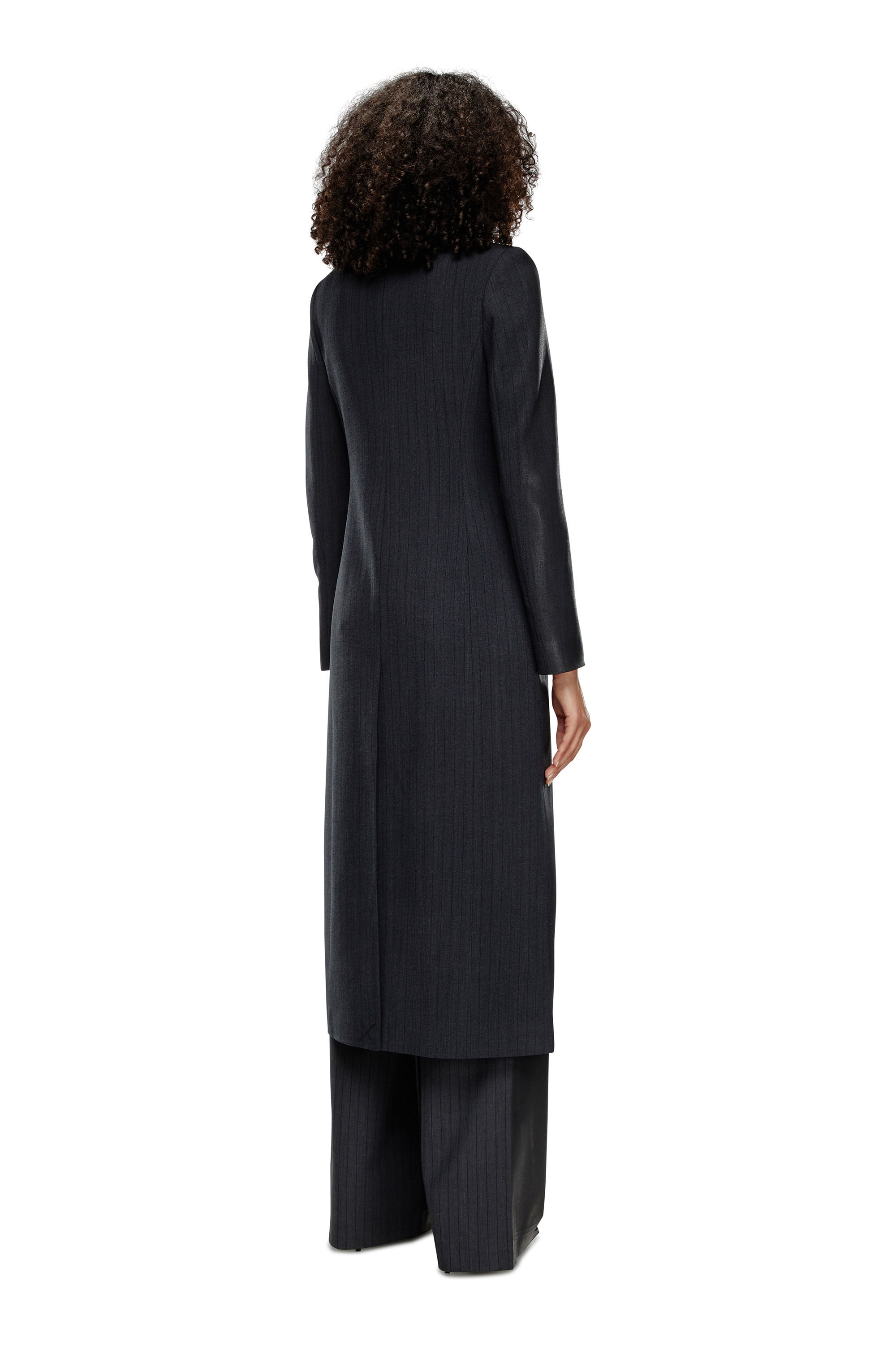 Diesel - G-LAMOUR, Female's Pinstripe jacket with coated front in ブラック - 5