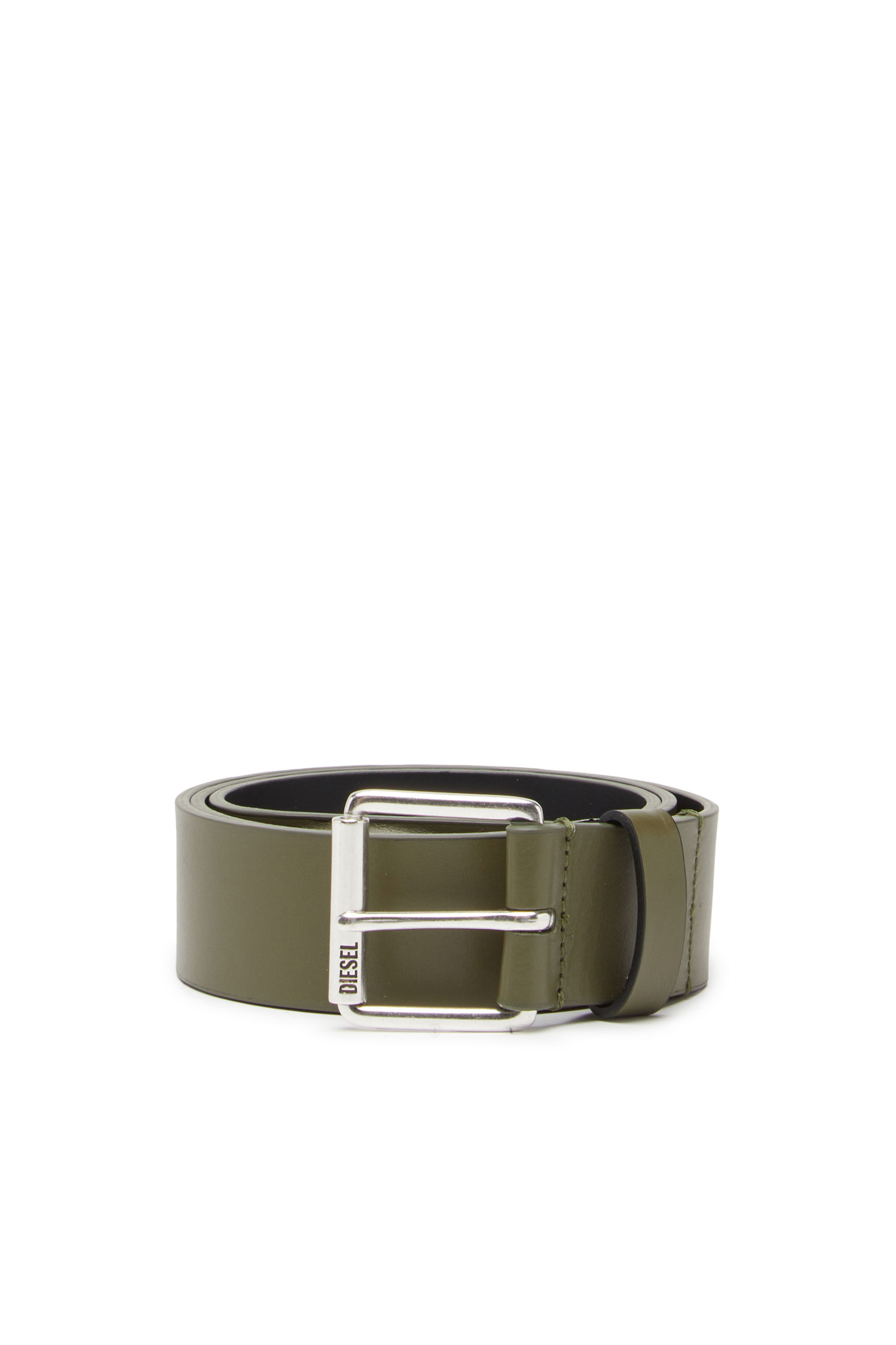 Diesel - B-SCRATCH, Male's カウレザー ベルト in オリーブグリーン - 1