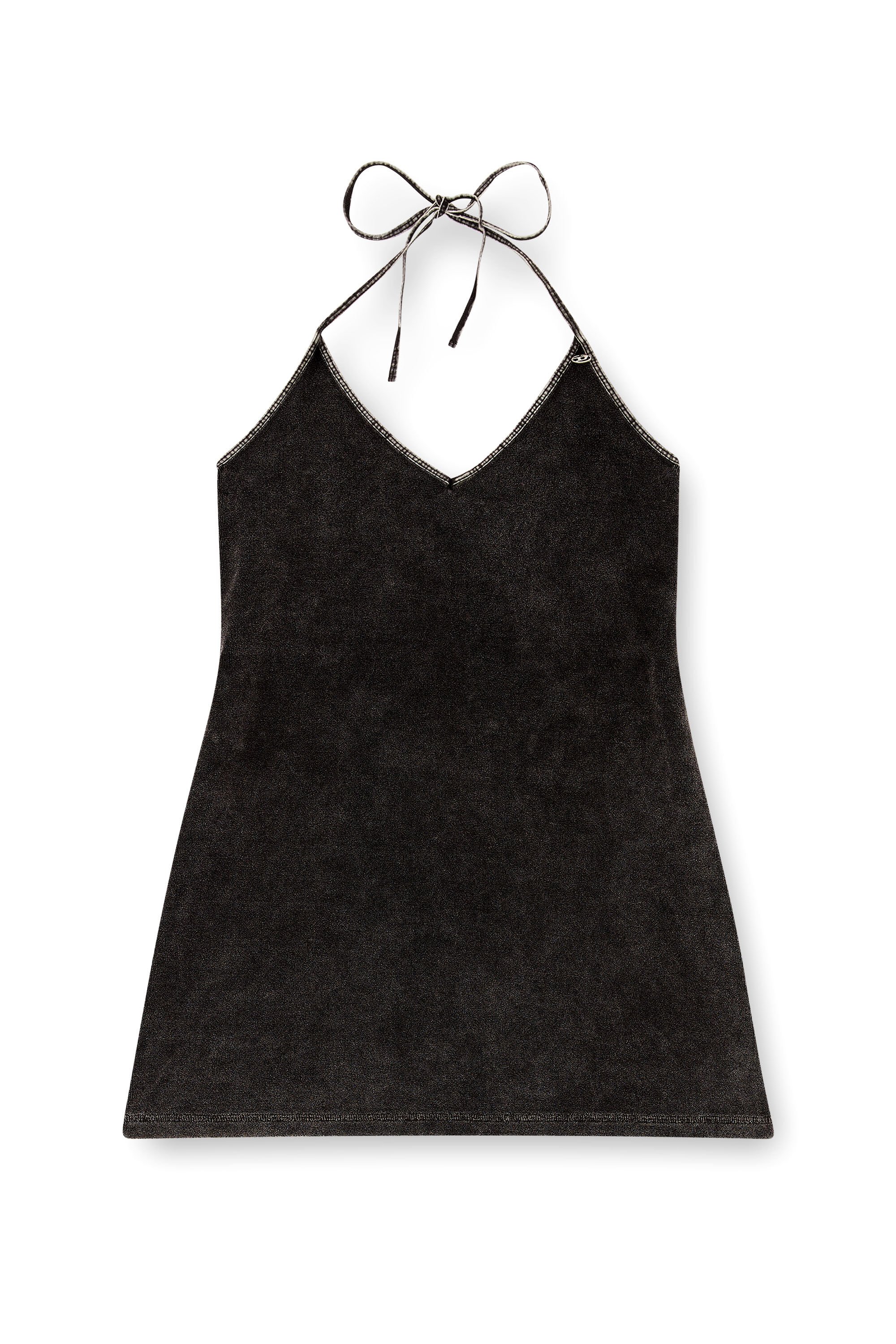 Diesel - MILVA-DNM, Female's Mini dress in treated towelling fabric in ダークグレー - 5