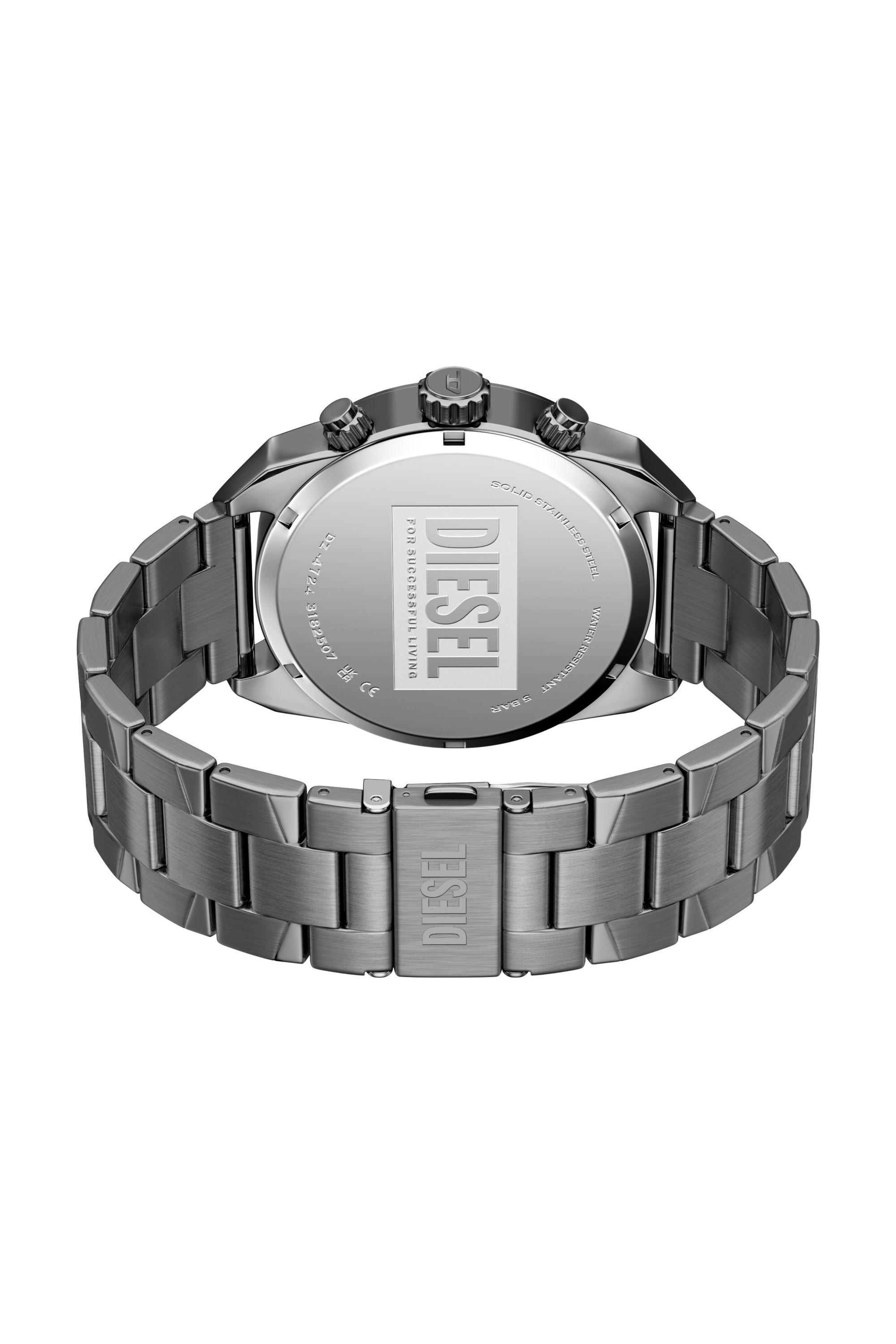 DZ4724 WATCH Spiked gunmetal stainless steel watch｜グレー｜メンズ