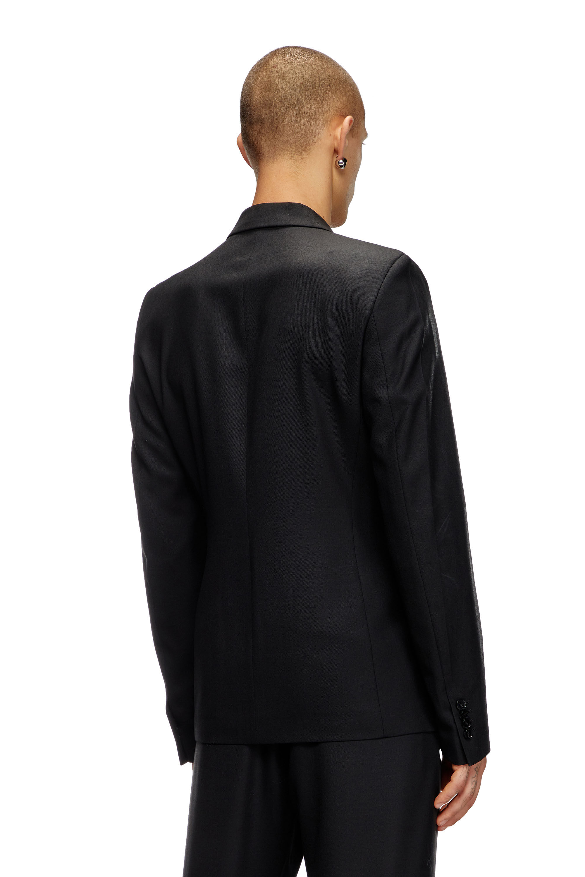 Diesel - J-PHONIX-DENIM, Male's Suit jacket with coated front in ブラック - 5