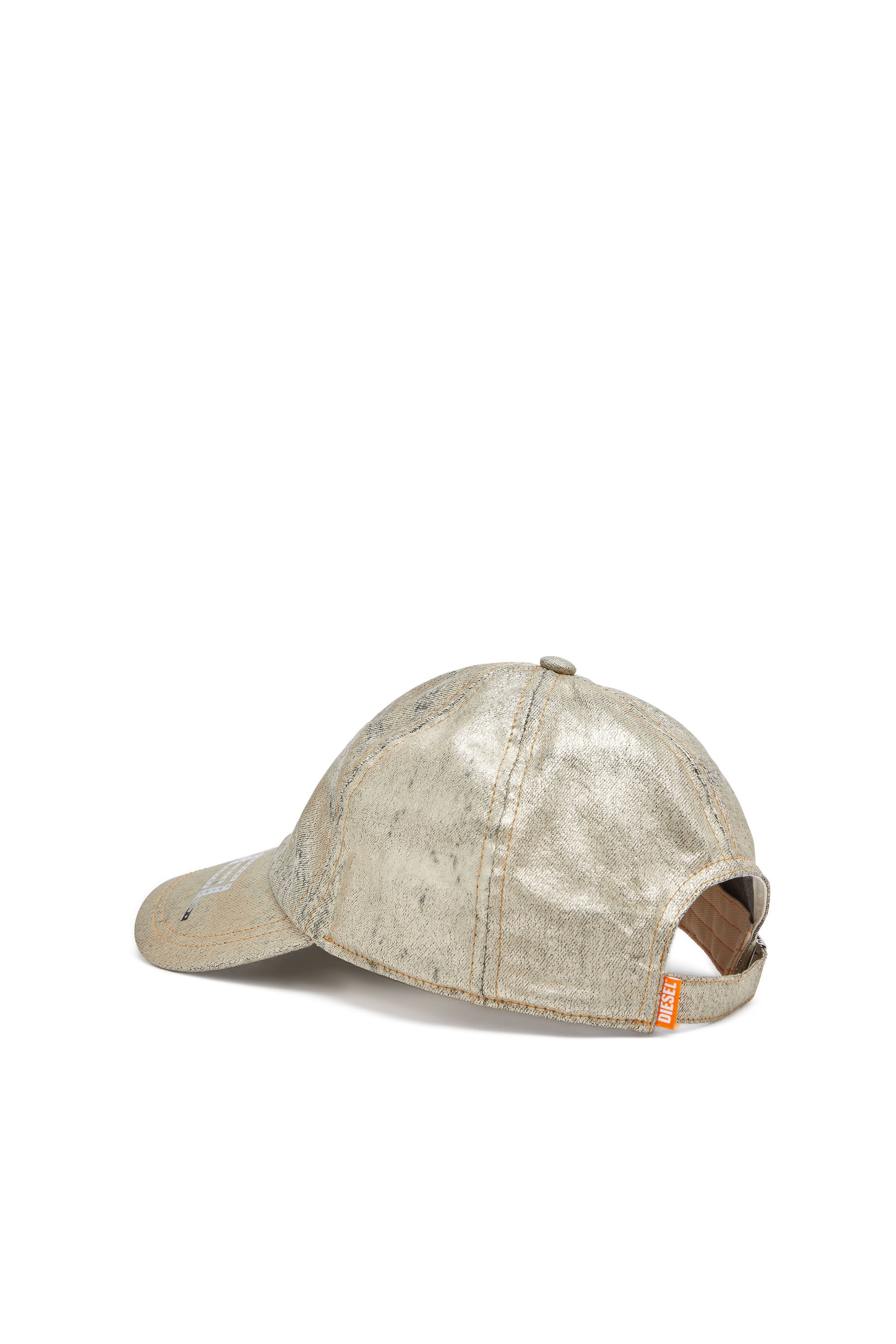 Diesel - C-AP-KG, Female's Baseball cap in metallic denim in ゴールド - 2