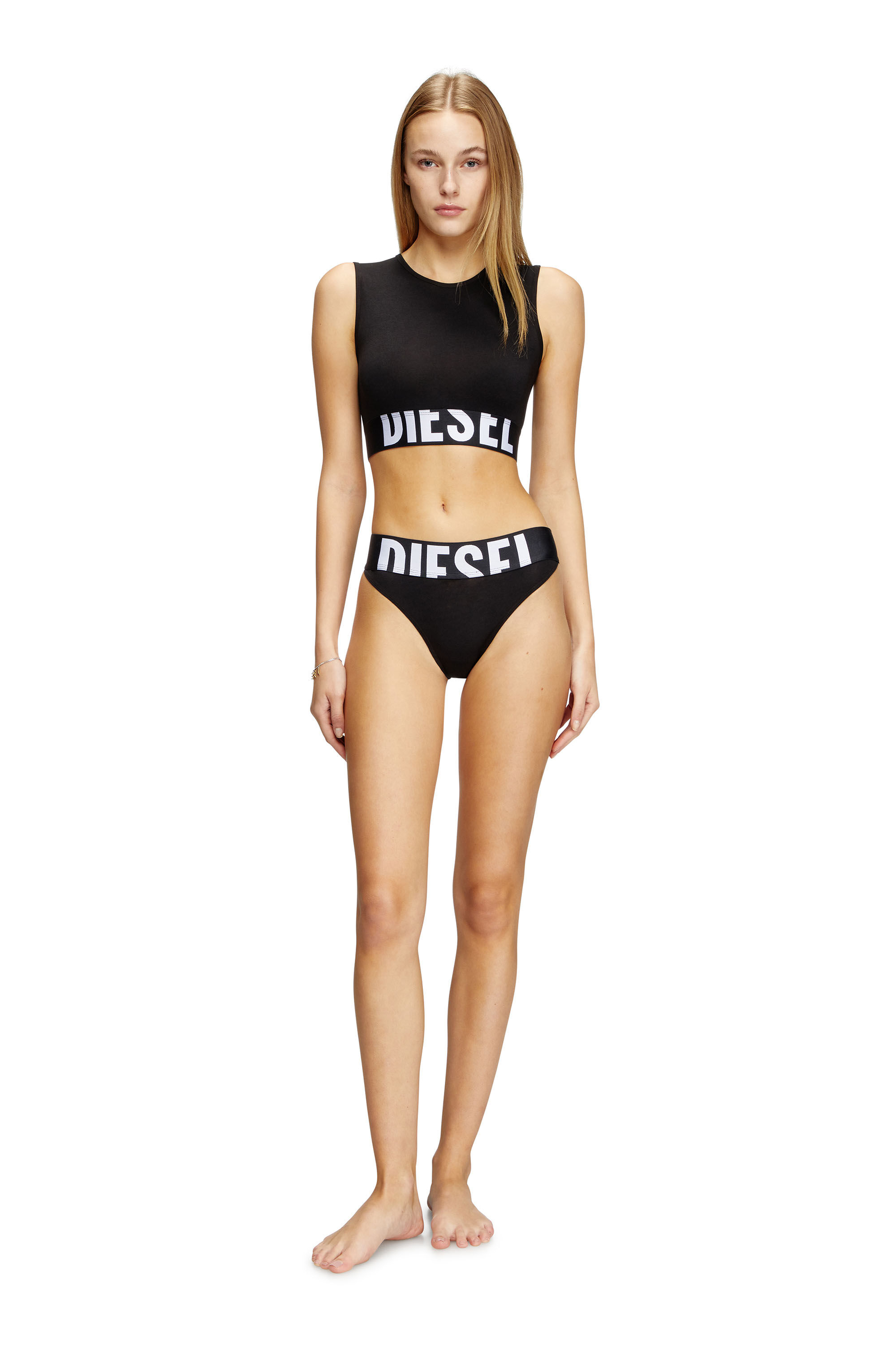 Diesel - LOLA-D-POP-3PACK, Female's Three-pack briefs with cut-off logo in ブラック - 1