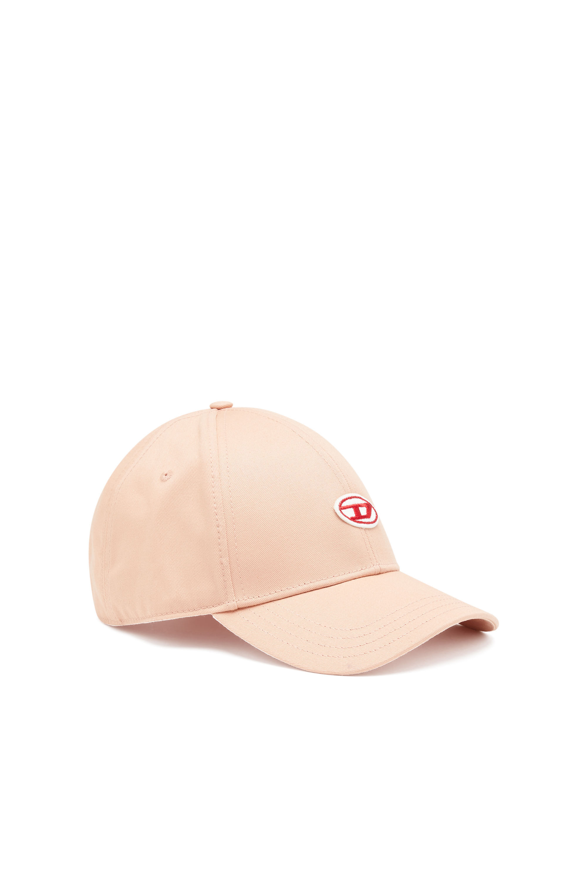 Diesel - C-RUNEY, Male's ベースボール キャップ Dロゴ in ピンク / ホワイト - 1