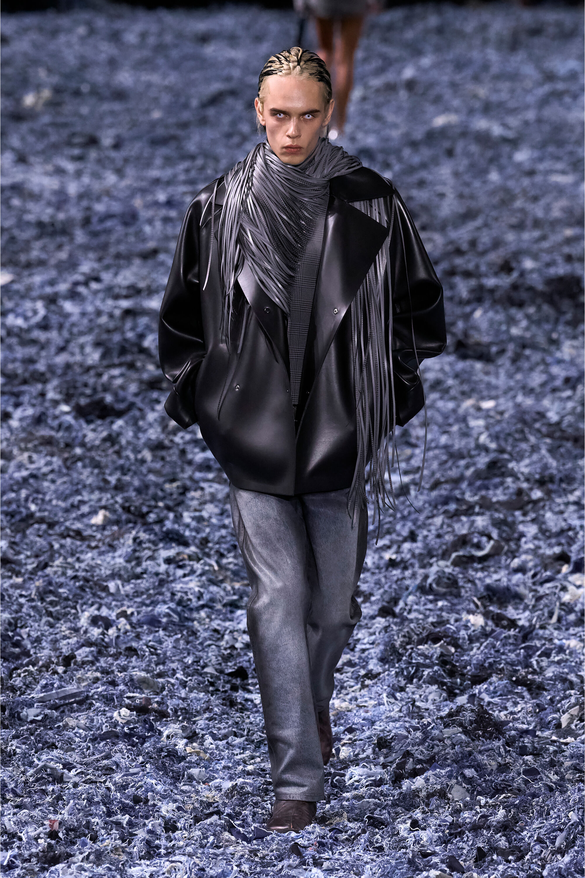 J-MARKUS Oversized neoprene-bonded tailored jacket｜ブラック