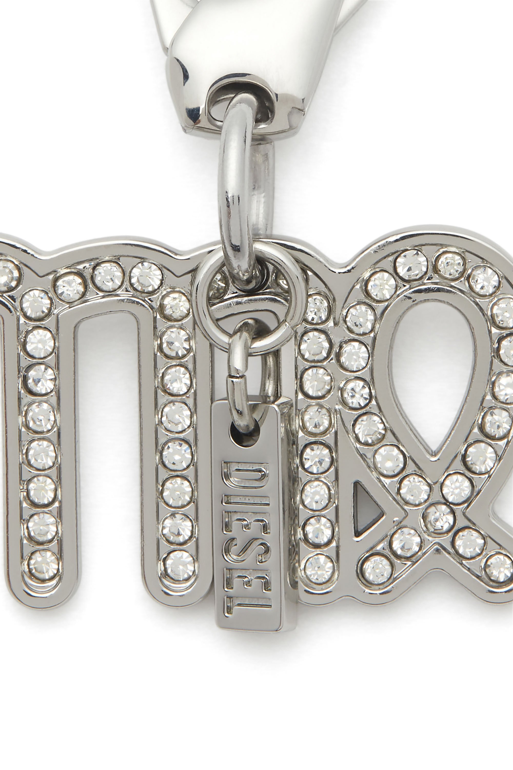Diesel - CHARM VIRGO, Unisex's Metal Virgo charm with rhinestones in シルバー - 2