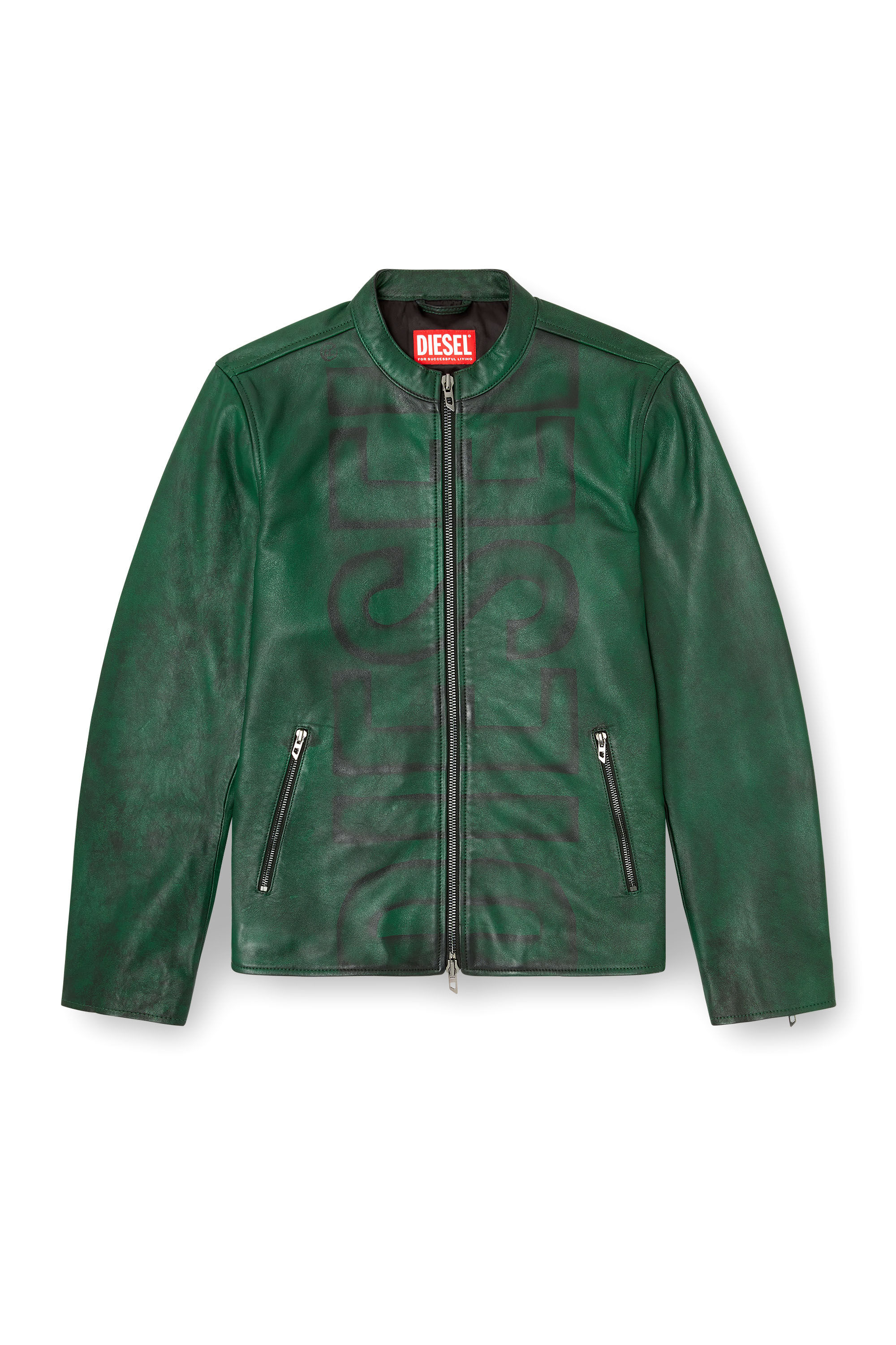 EMPORIO ARMANIオリーブグリーン レザージャケット L-EVERT-A レザージャケット｜グリーン｜メンズ｜DIESEL