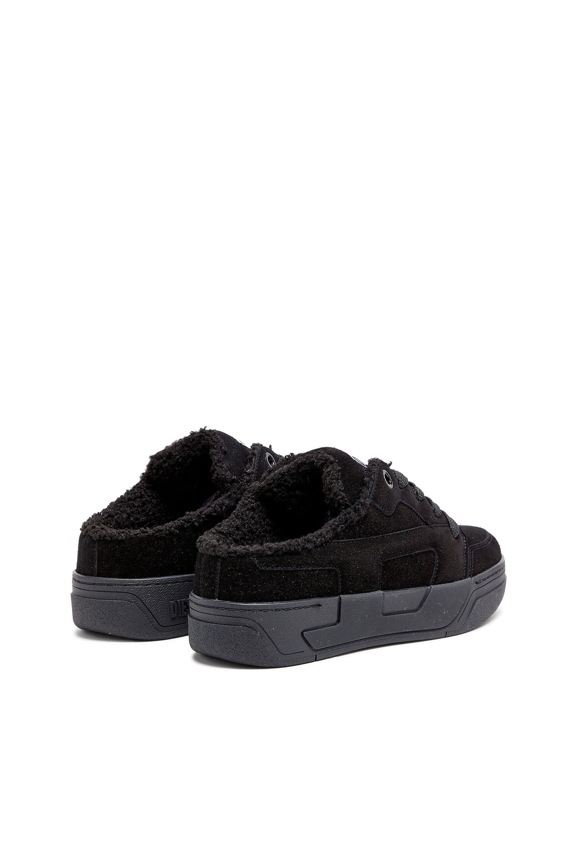 Diesel - S-D-OLLIE MULE W, Female's S-D-Ollie - Sneakers in suede with fluffy lining in ブラック - 3