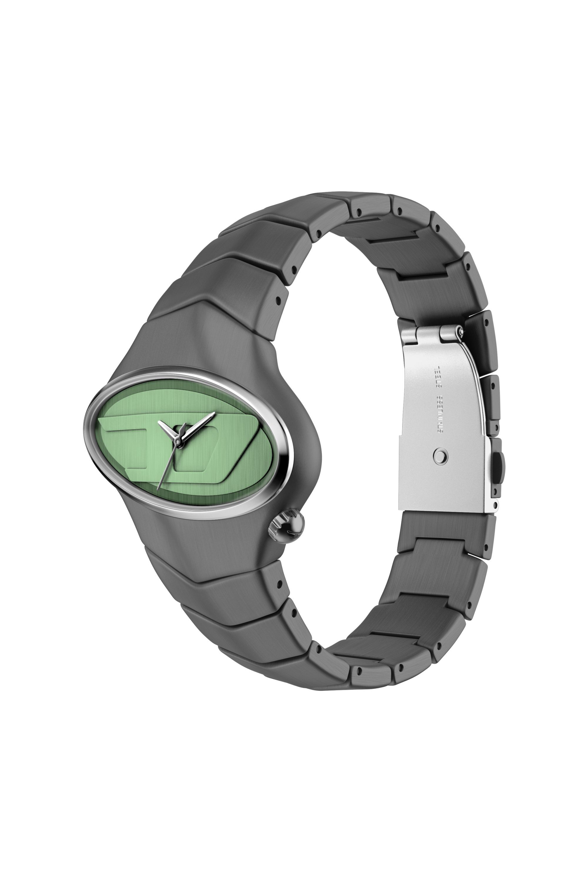 DZ2241 WATCH D-Rush gunmetal stainless steel watch｜グレー｜メンズ