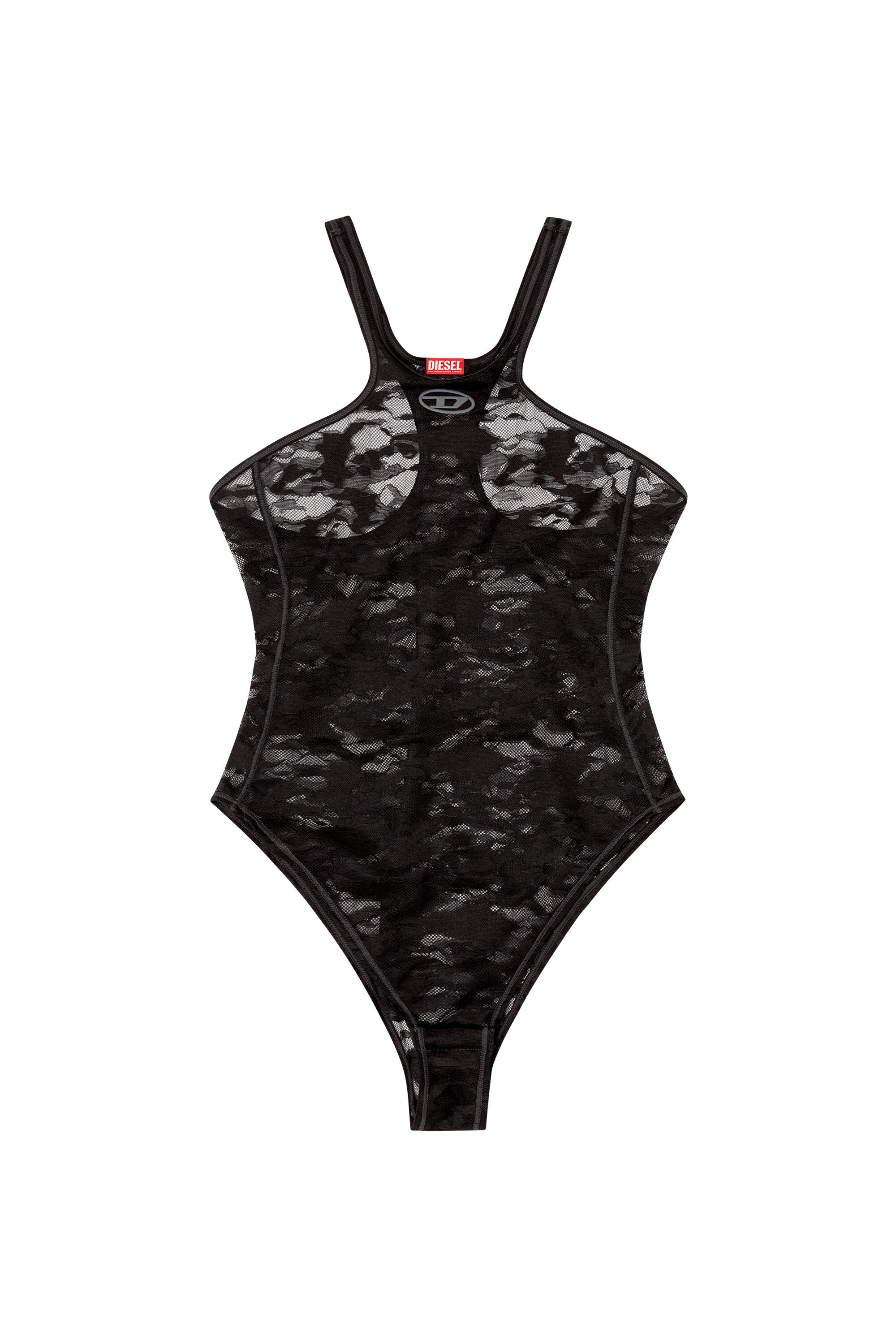 Diesel - CHRISTIE-UTLT, Female's Camo lace bodysuit in ブラック - 2