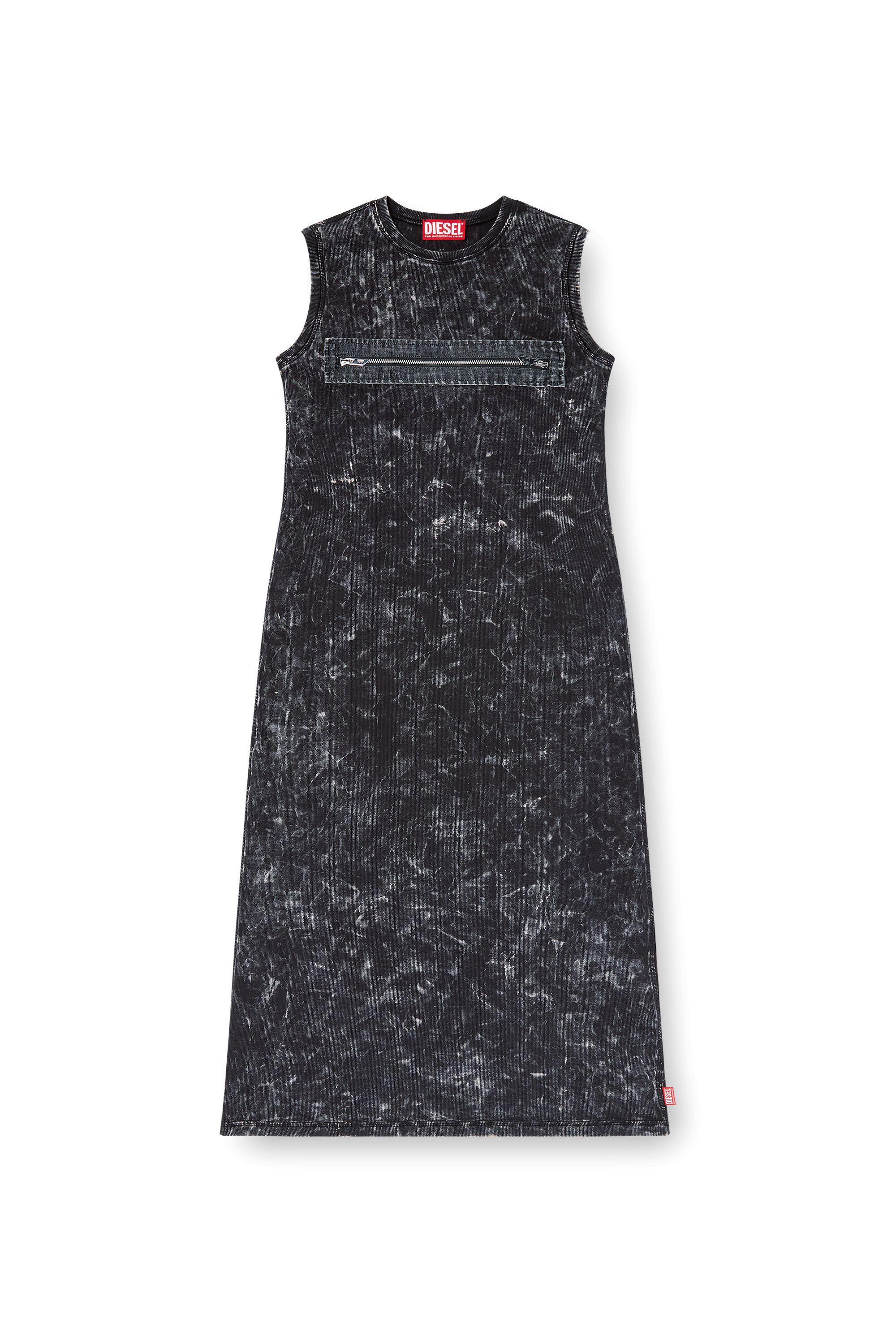 Diesel - D-PRA, Female's Sleeveless dress with zip detail in ブラック - 2