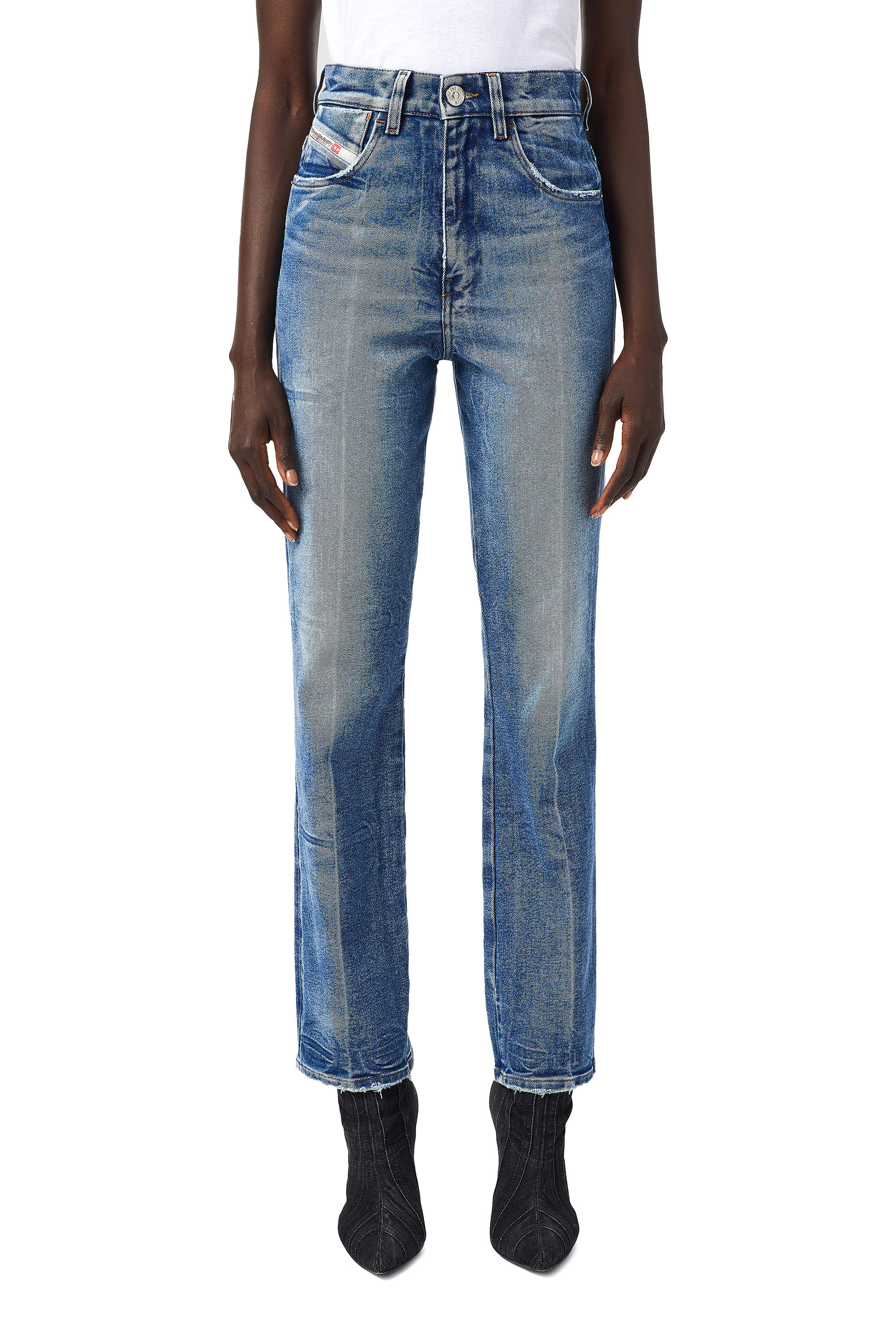 Diesel - D-Arcy 09A26 Straight Jeans, ミディアムブルー - Image 3