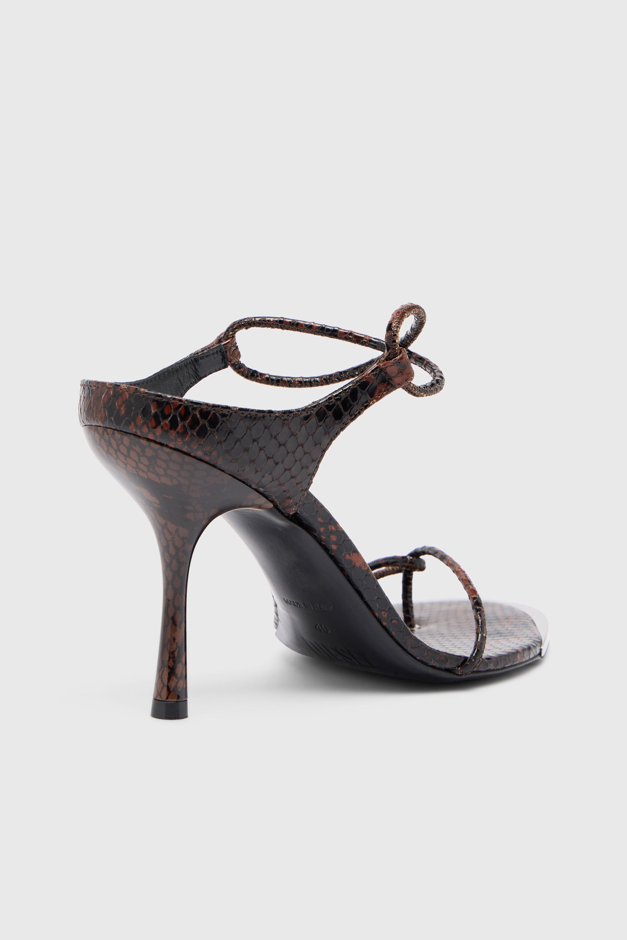 Diesel - D-DIAM'S INFRA LACE 90, Female's D-Diam's-Thin cord Sandals in croc-effect leather in ブラウン - 5