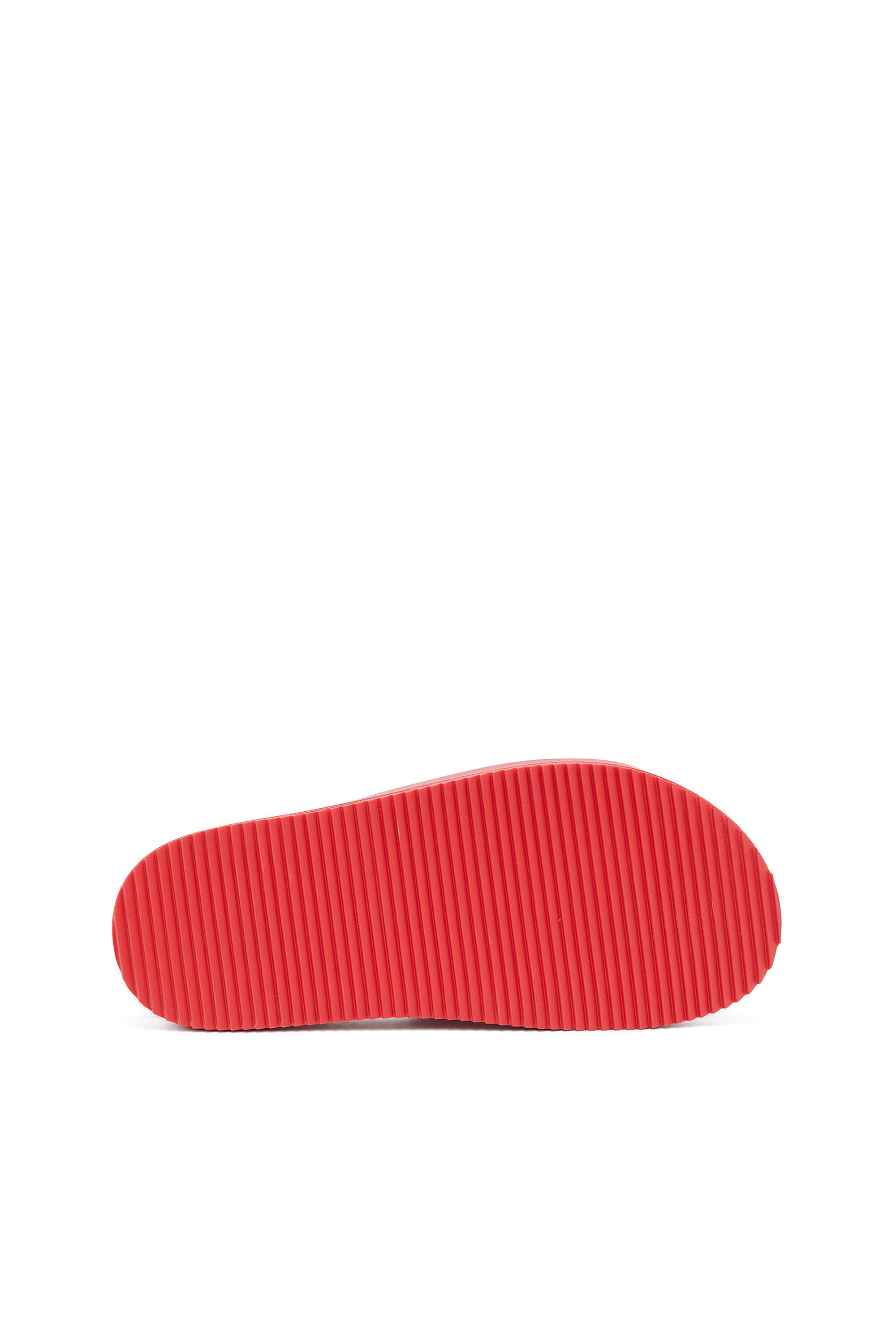 Diesel - SA-SLIDE D OVAL, Unisex's Sa-Slide D-PU slides with embossed Oval D in レッド - 4