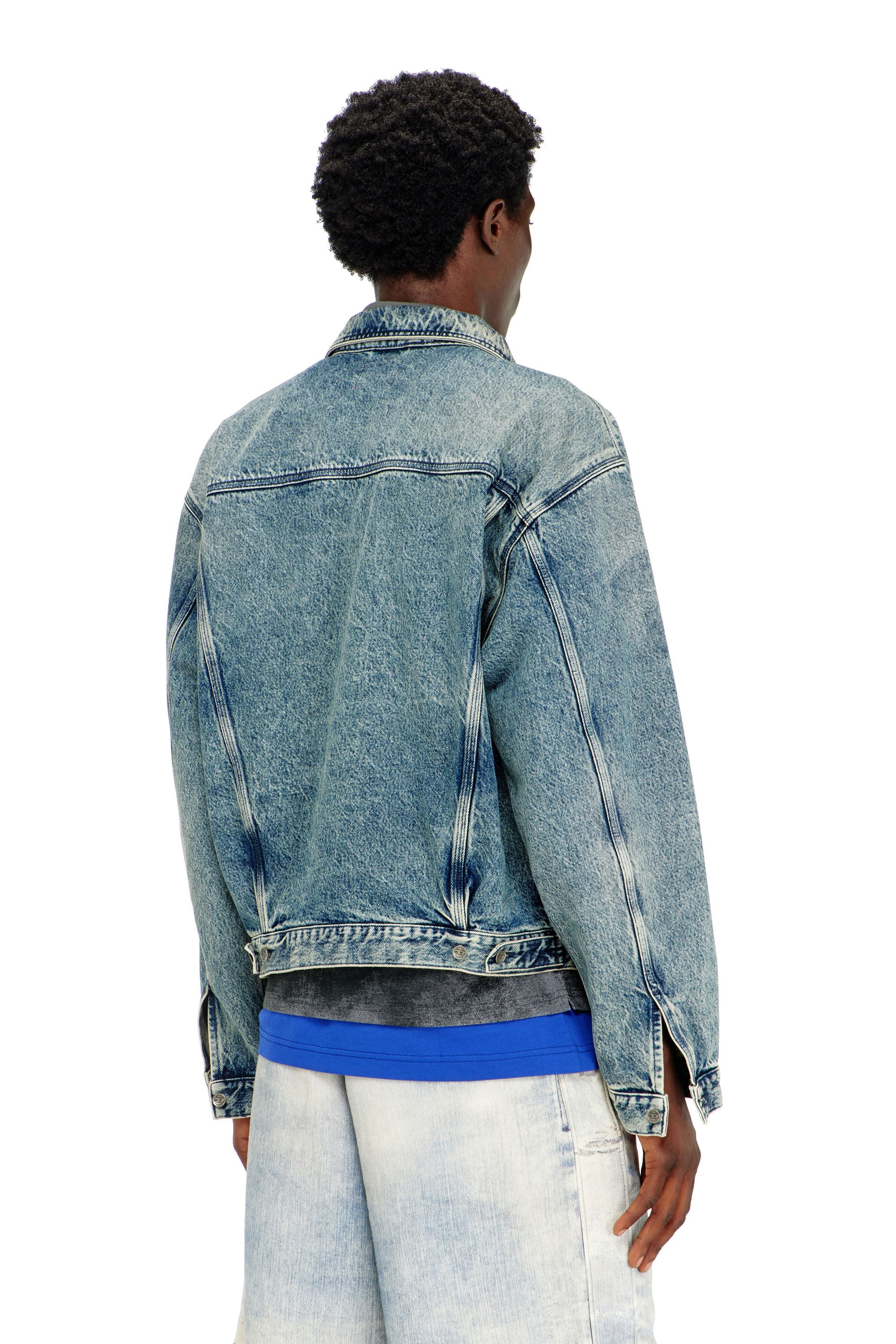 Diesel - D-DENVER-S2, Unisex's デニムジャケット in ミディアムブルー - 5