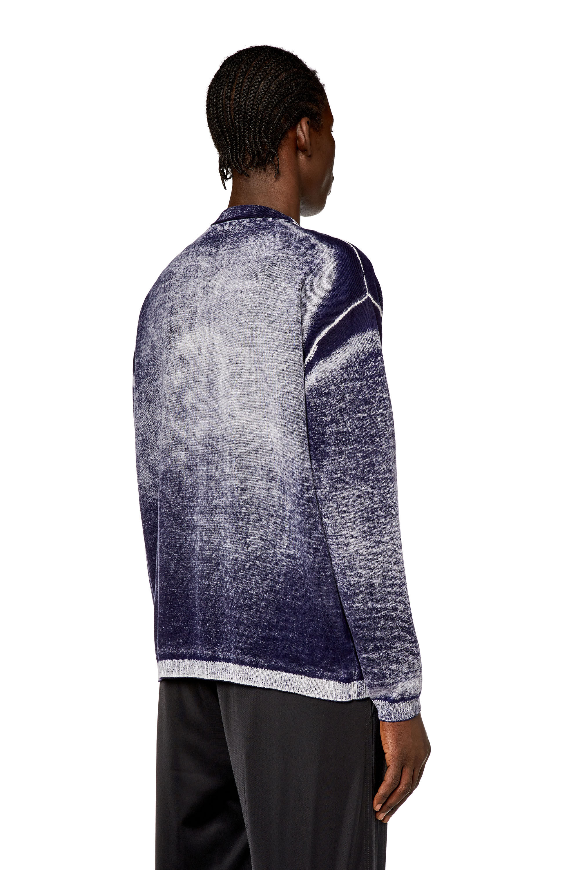 K-LARENCE-CARDIGAN-B ニット カーディガン｜ブルー｜メンズ｜ダーク 