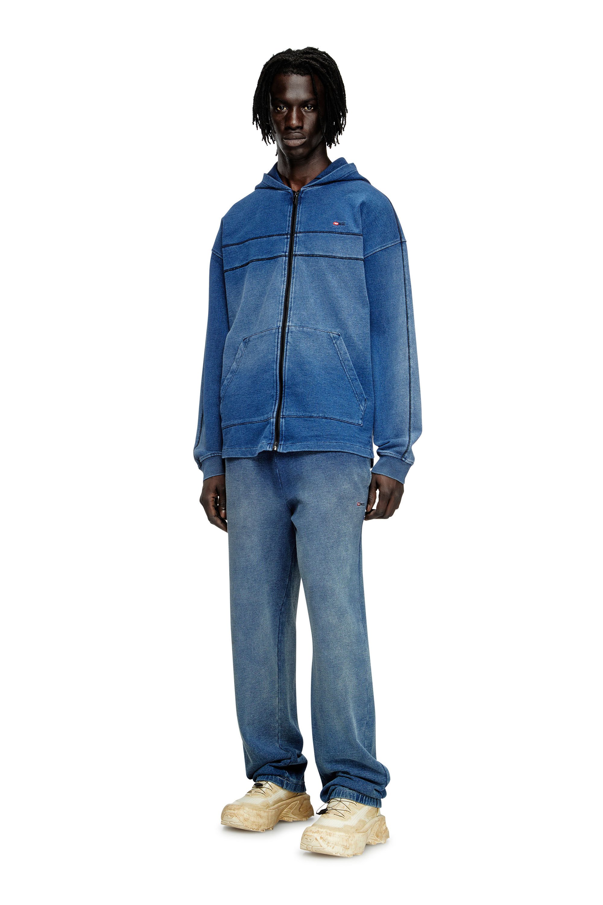 Diesel - S-BLAXT-HOOD-ZIP-NEW, Male's ジップアップパーカー in ブルー - 1