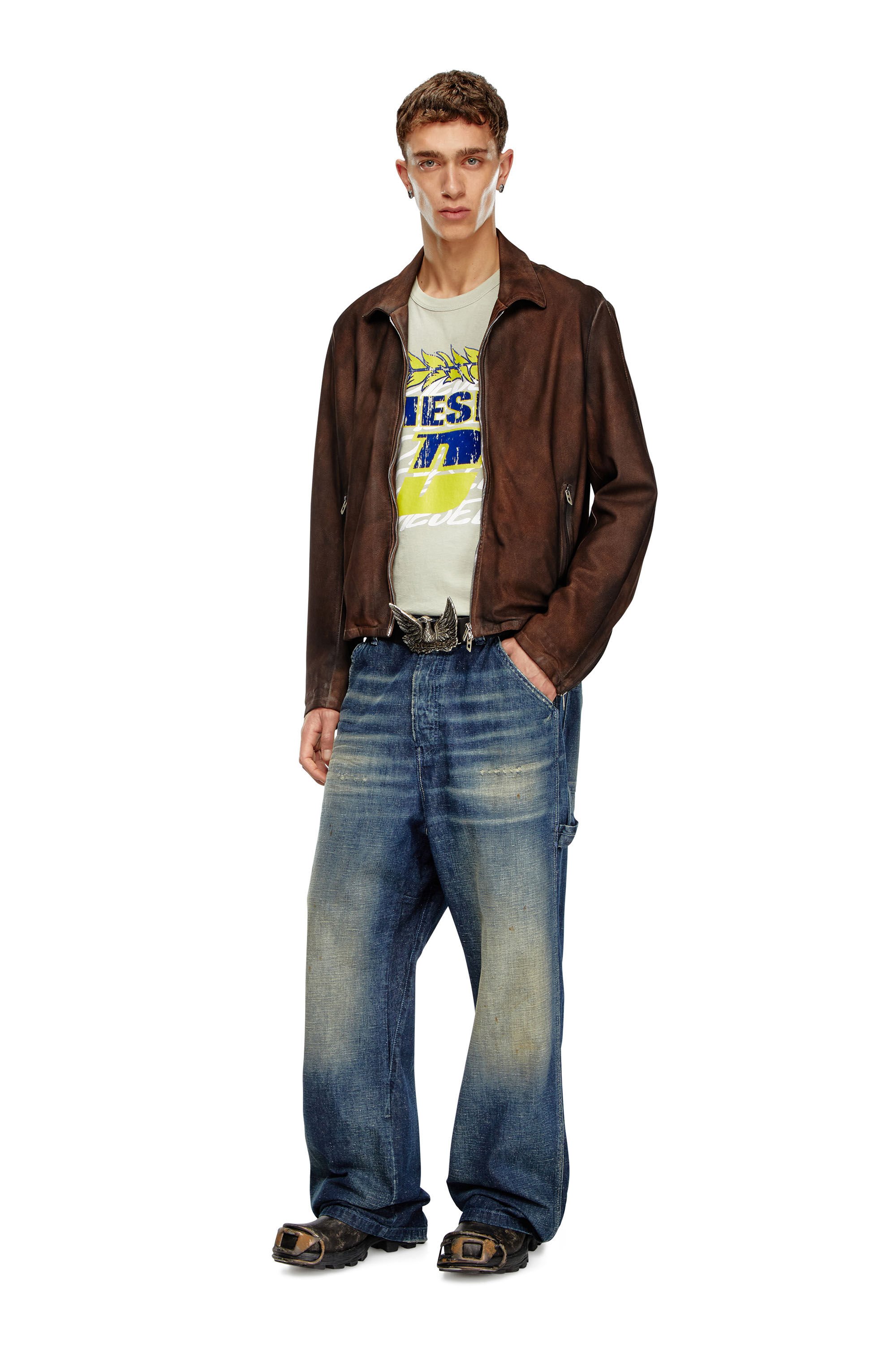 Diesel - Male's Relaxed Jeans D-Livery 09J91, ダークブルー - 1