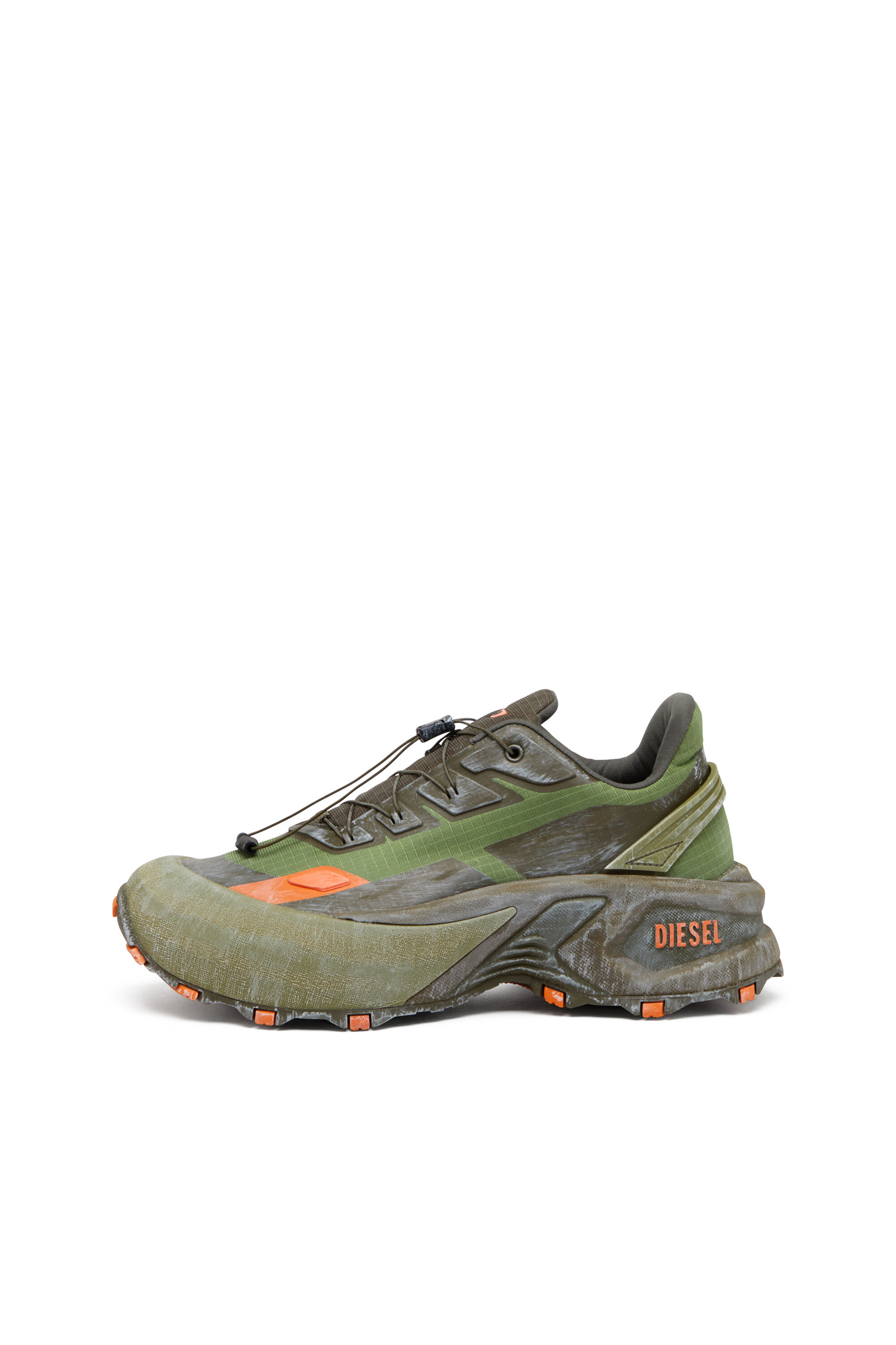 Diesel - D-CAGE RUNNER, Male's D-Cage Runner-Sneaker in グリーン/オレンジ - 7