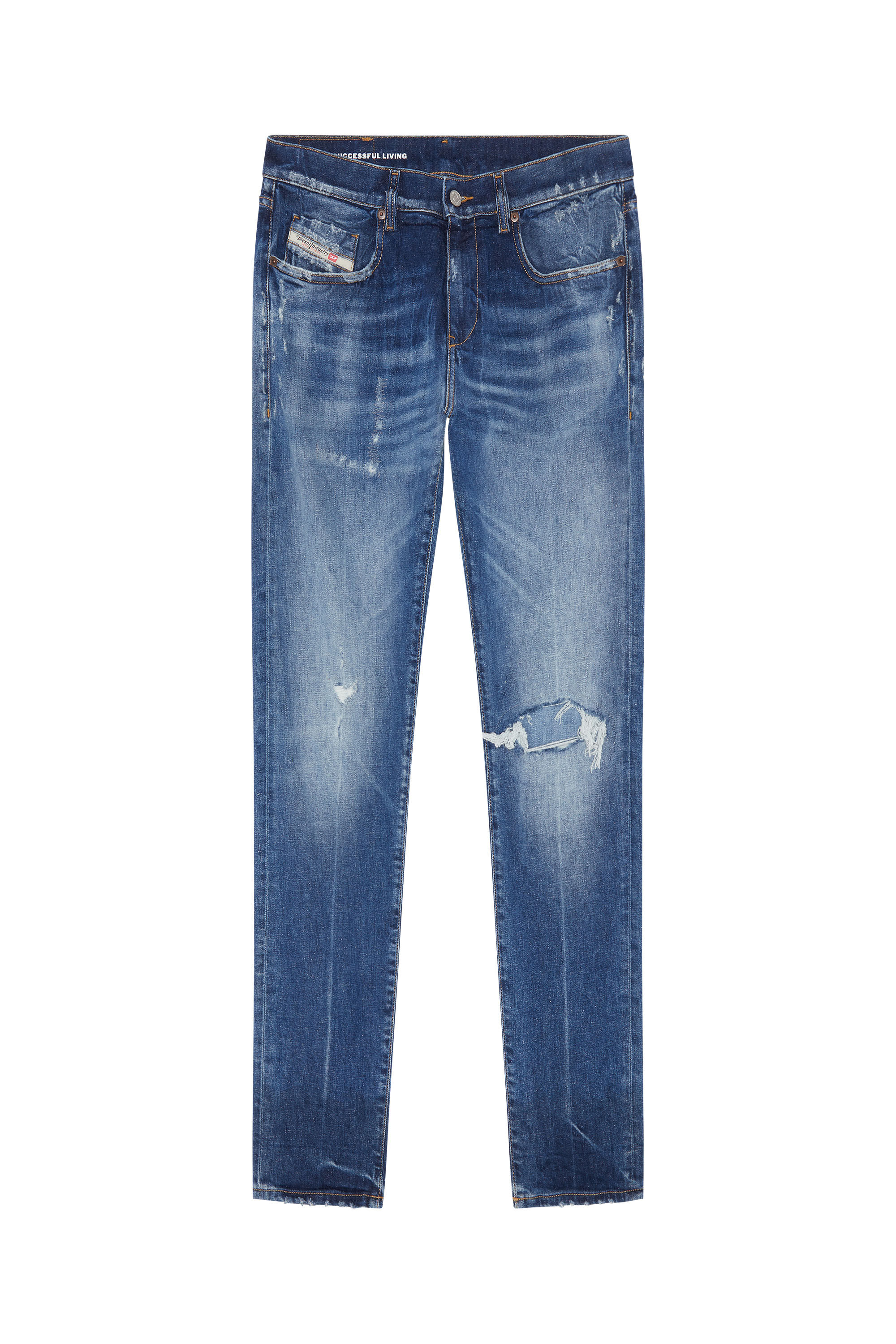 Diesel - Slim Jeans 2019 D-Strukt 09G15, ミディアムブルー - Image 2
