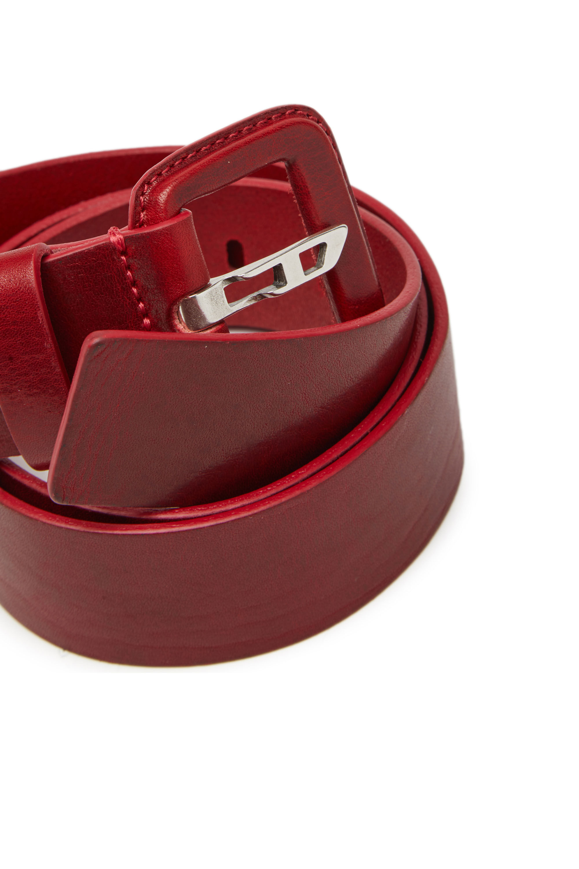 Diesel - B-ARON, Male's カウレザー ベルト in レッド - 3