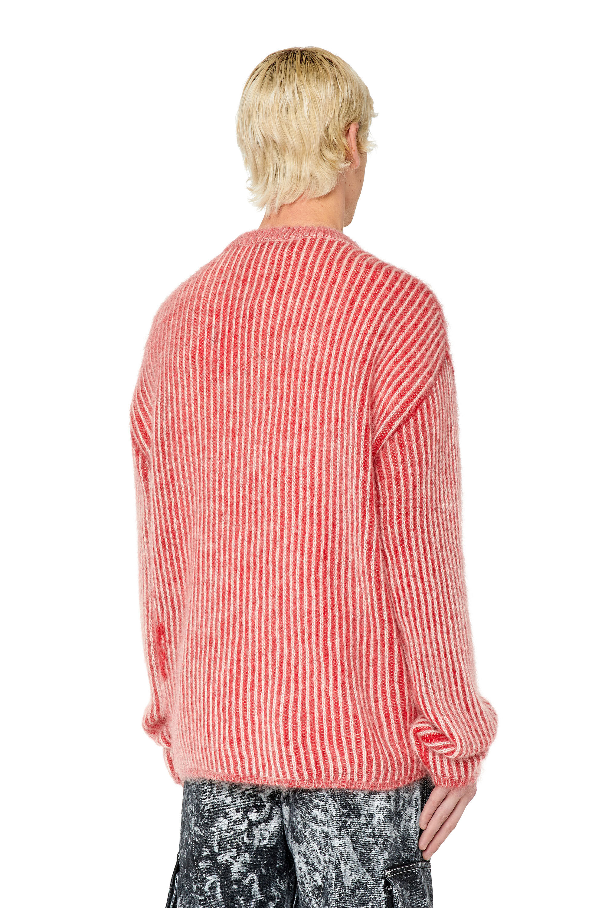Diesel - K-EDRO, Male's ニット モヘア ローゲージ in レッド - 5