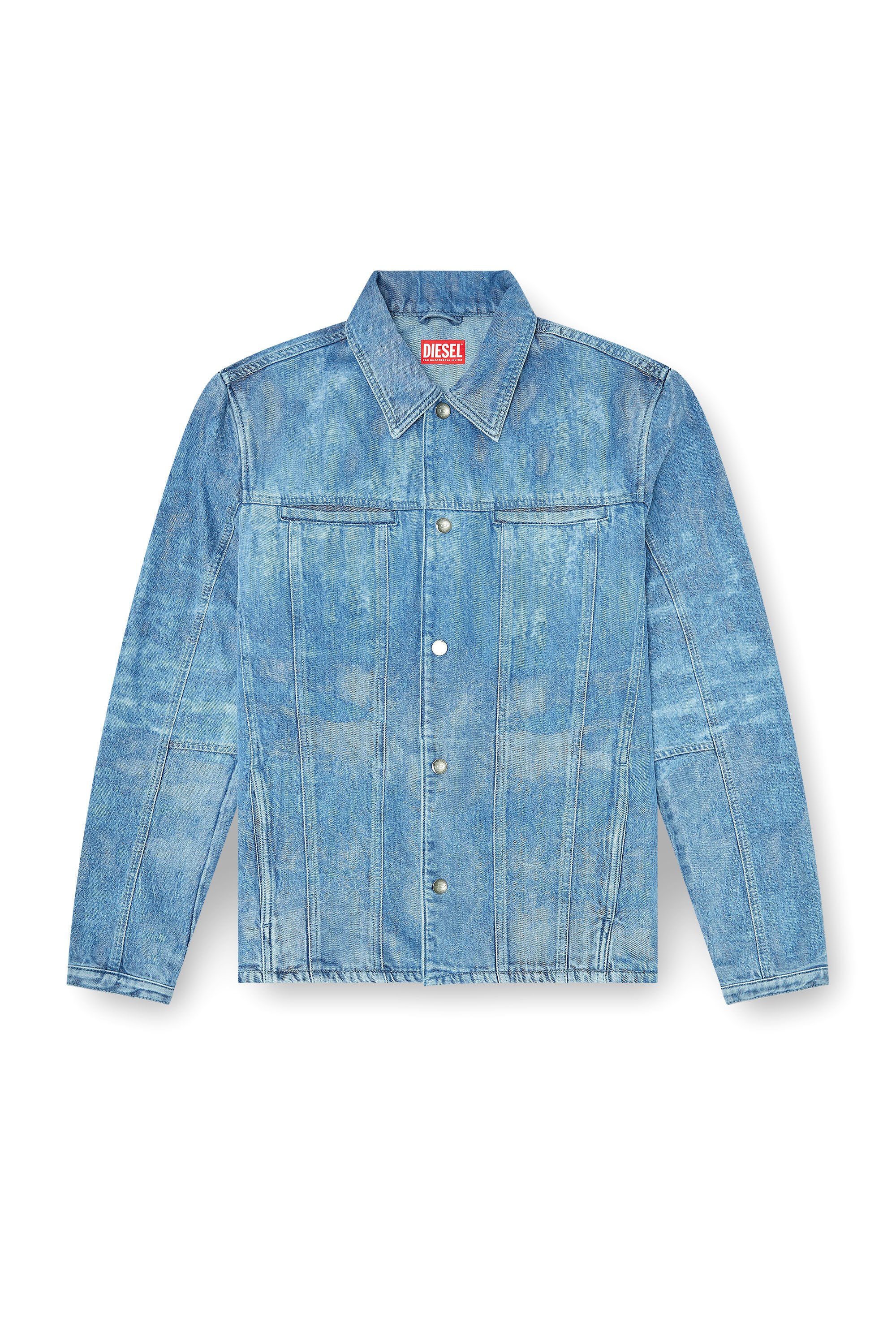 Diesel - D-SERON-FSI, Male's Jacket in satin denim in ライトブルー - 2